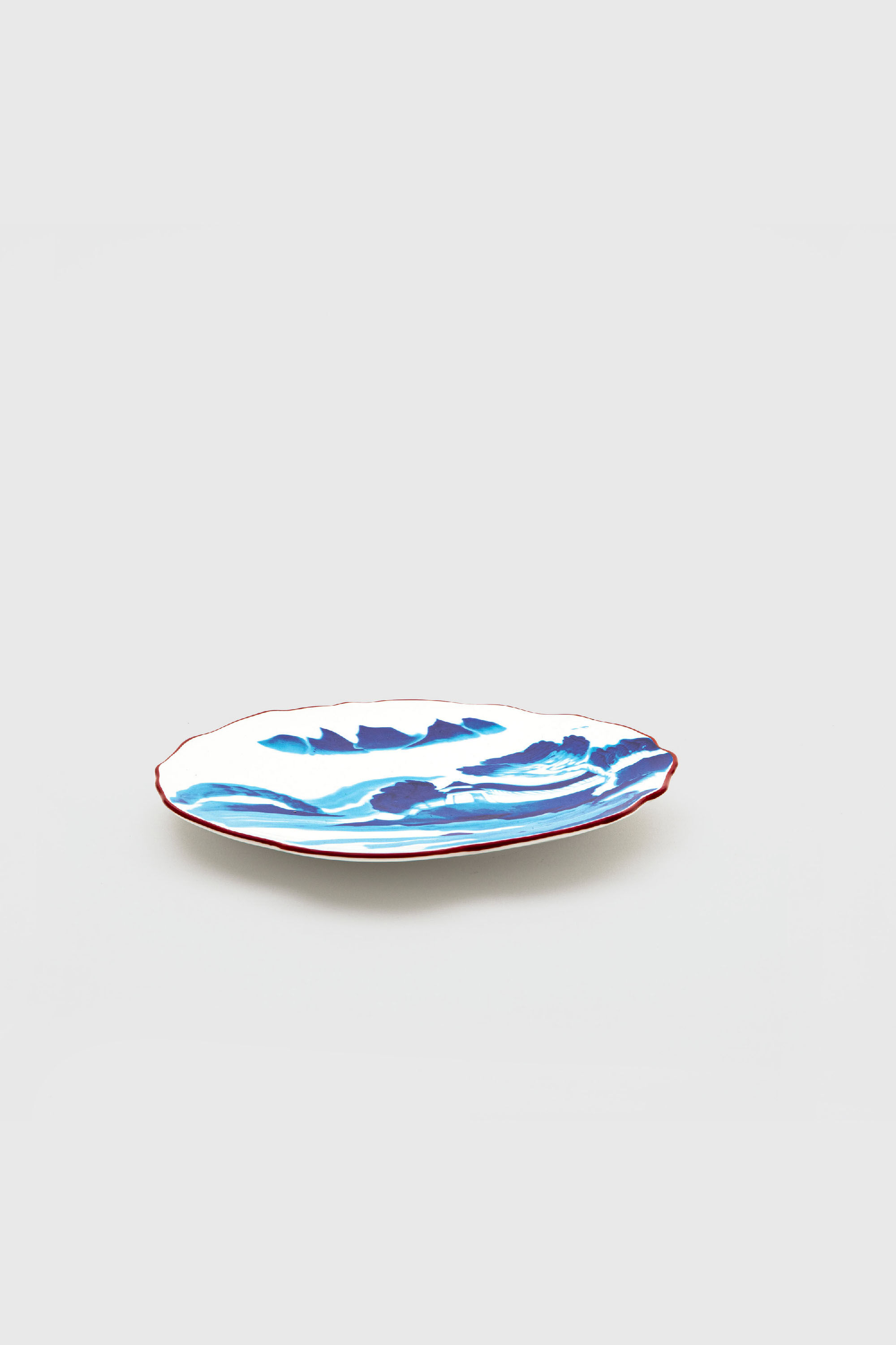Diesel - 11233 DESSERT PLATE IN PORCELAIN"CLASSIC, Unisex's Porcelain dessert plate in White/Blue - 3