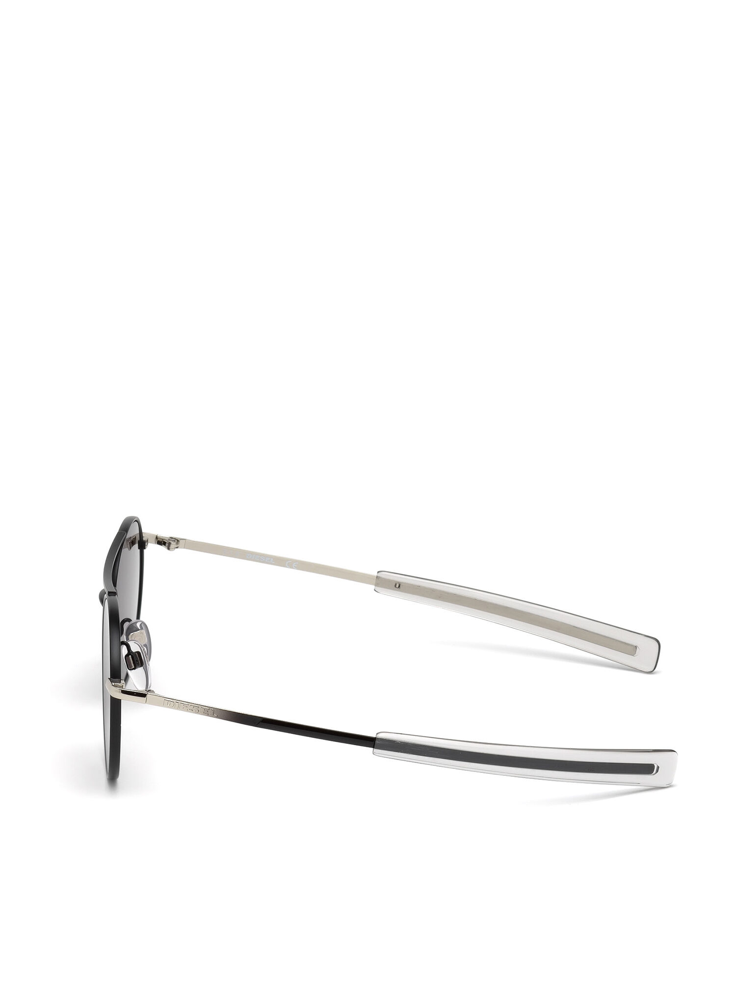 Diesel - DL0220, Man's Round shape eyewear with thin temples in Black - 3