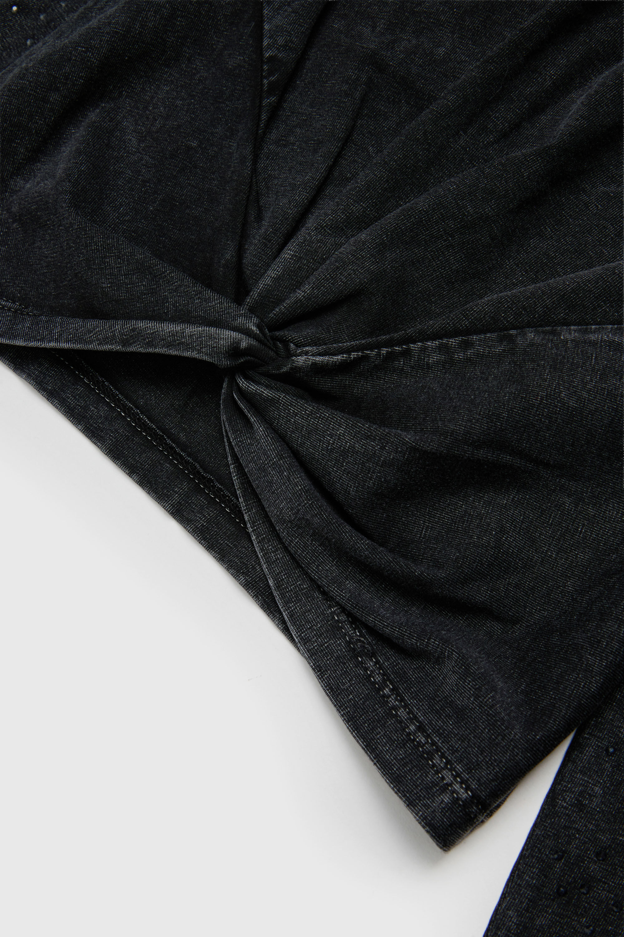 Diesel - TKNOT, Woman's Twist-hem top with rhinestones in Black - 4