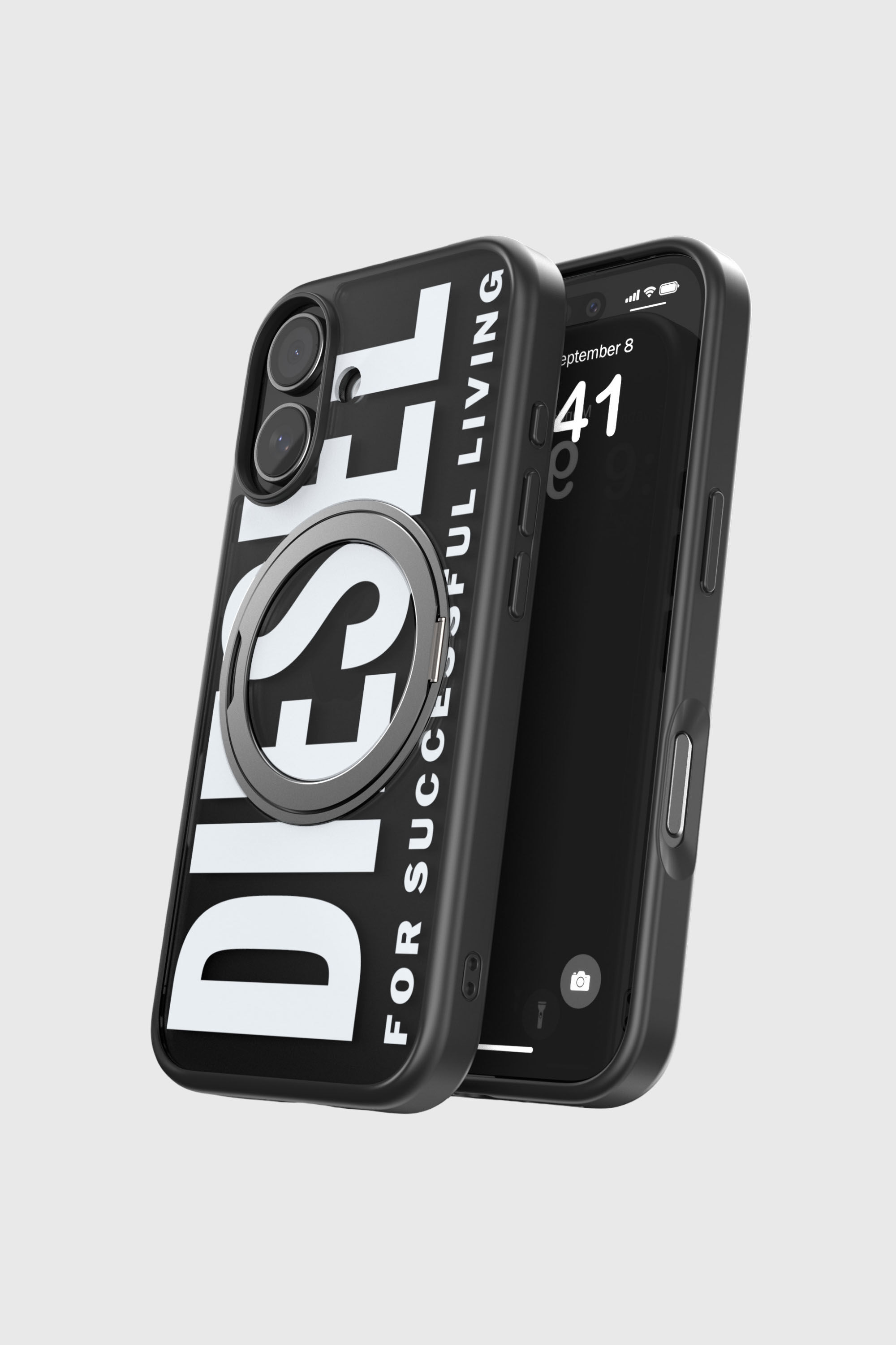 Diesel - 60403 RING STAND CASE RING STAND, Unisex's Ringstand-Magsafe case for iPhone 17 in Black - 3