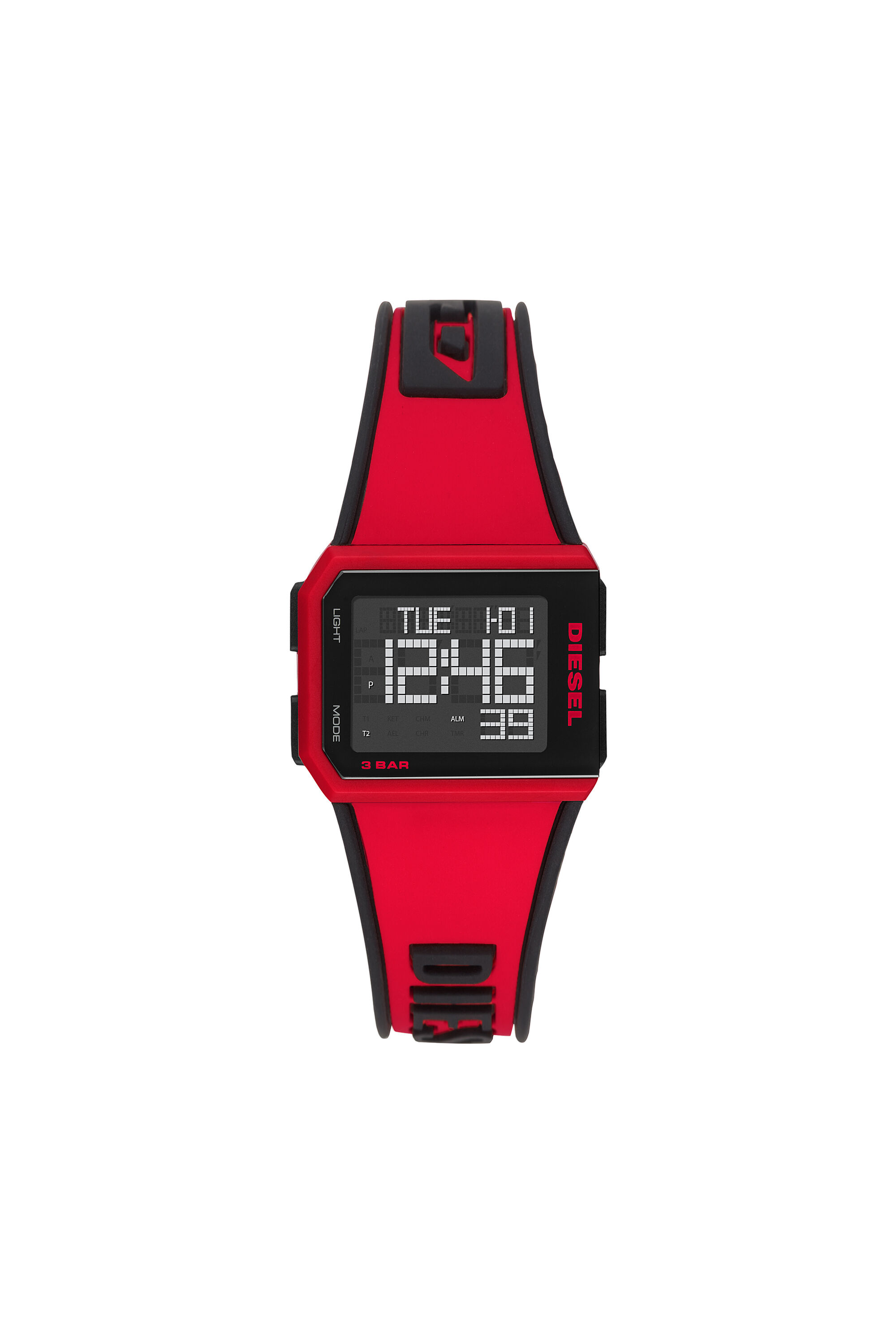 Red sales digital watch