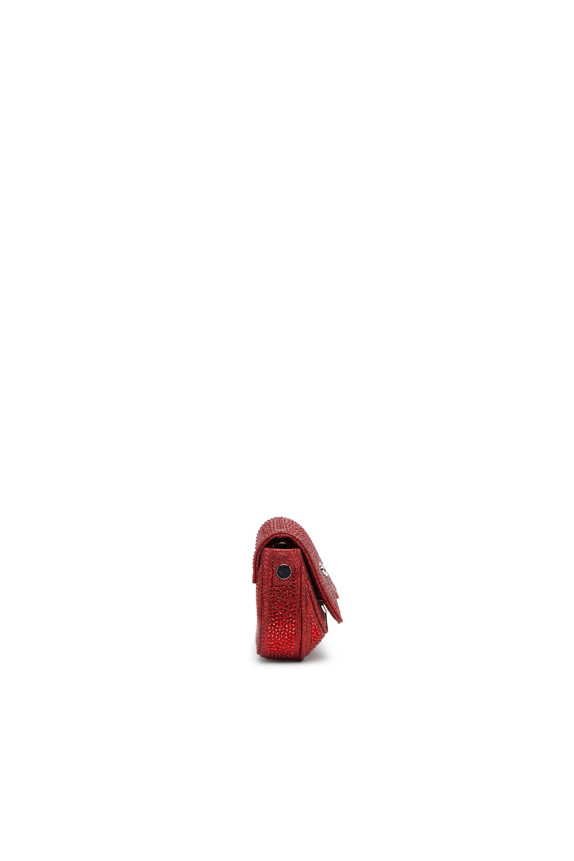 Diesel - PLAY CROSSBODY XS, Woman's Play-Small crossbody bag with crystal in Red - 4