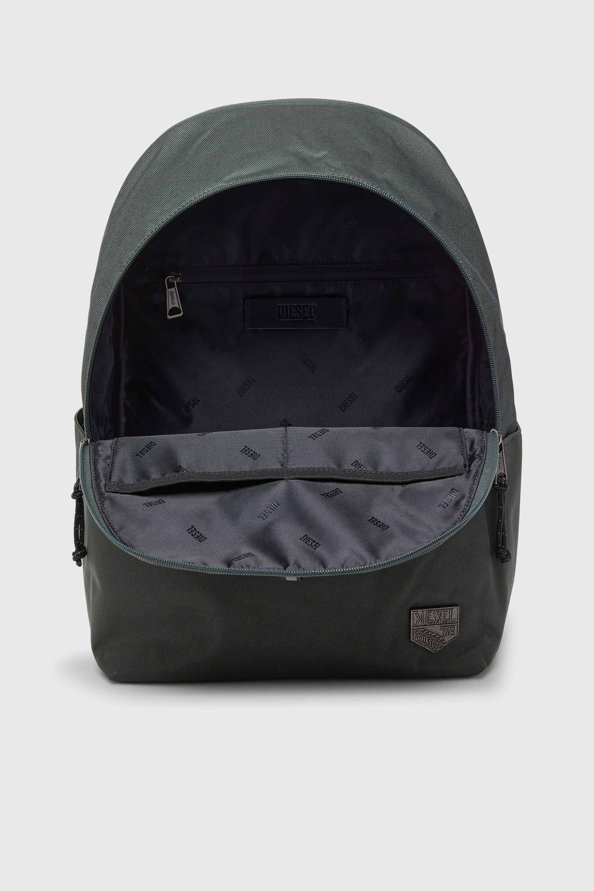 Diesel - D-PACK BACKPACK X, Unisex's D-Pack - Backpack in nylon with emblem logo in Dark Green - 3