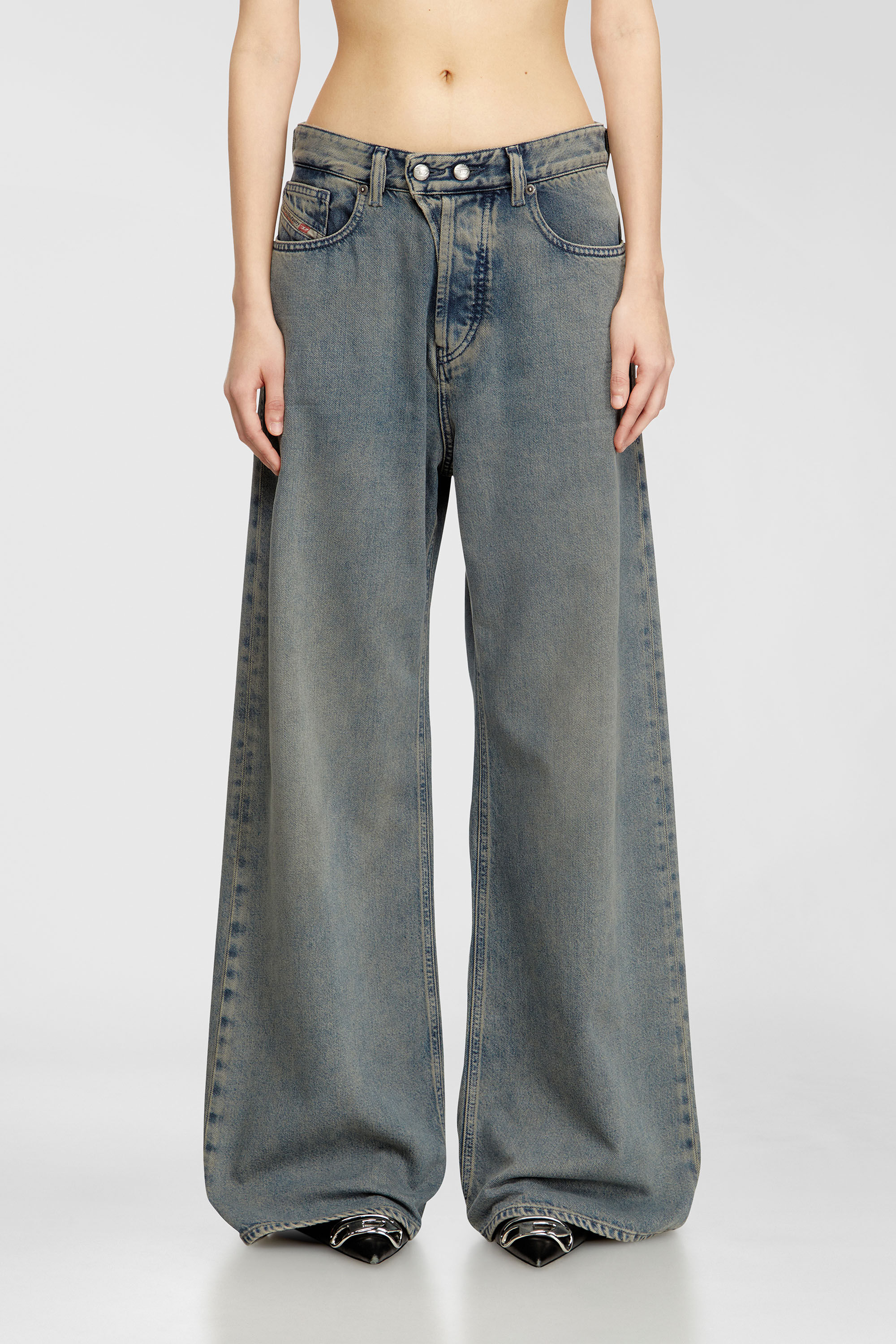 Diesel - Woman's Relaxed Jeans 1996 D-Sire 09N24, Medium blue - 2
