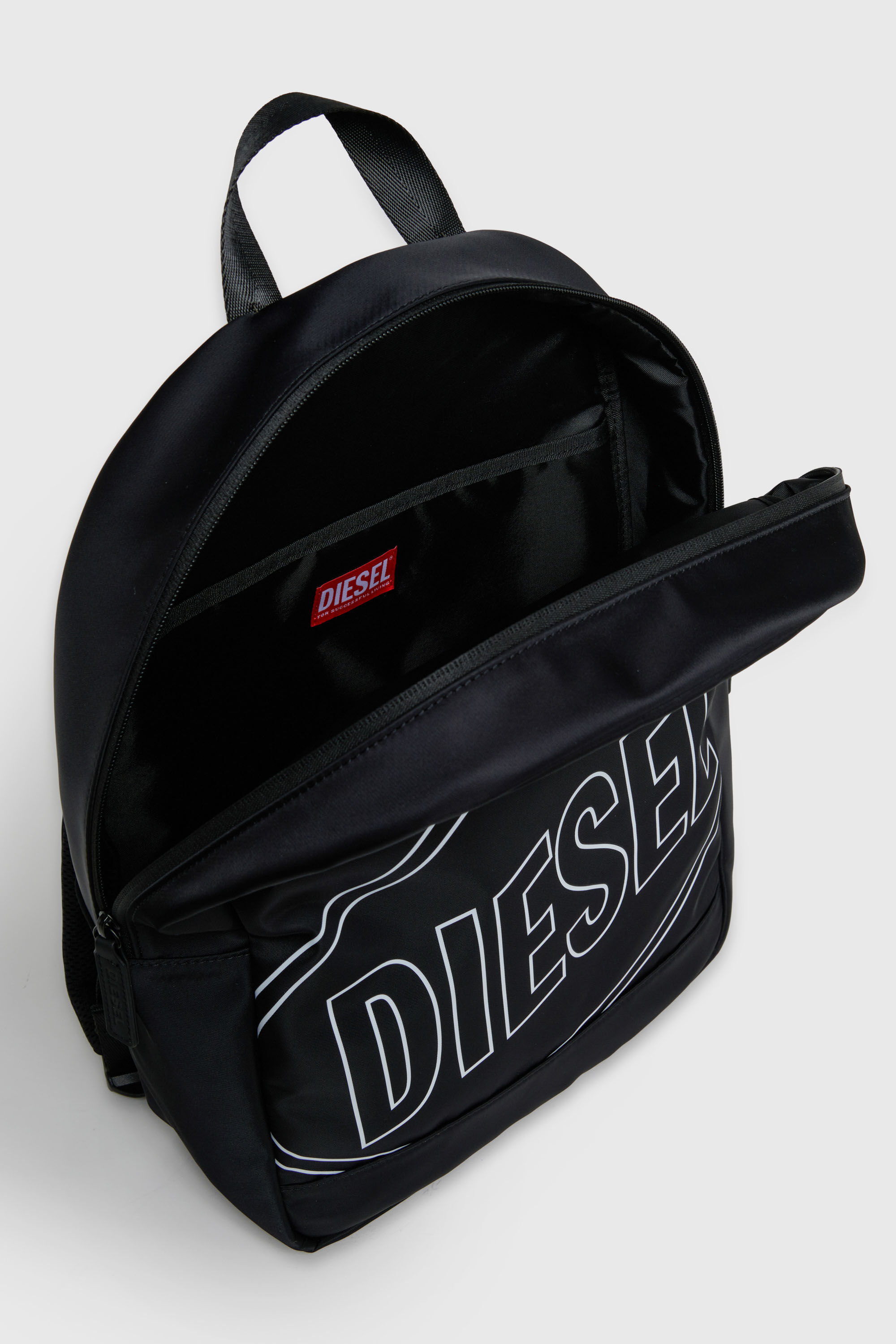 Diesel - WCIRCLE, Man's WCIRCLE - Nylon backpack with logo print in Black - 4