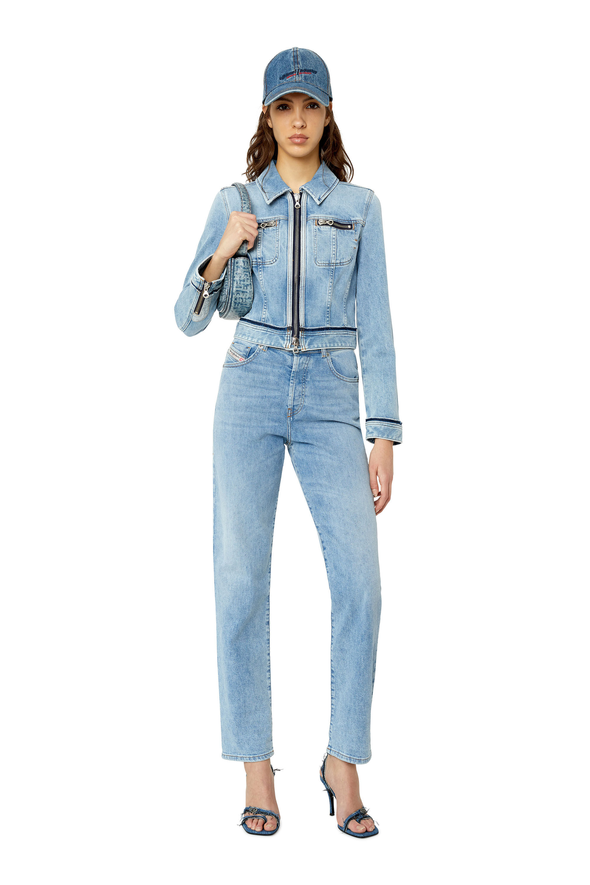 Diesel - 1956 D-Tulip 09F41 Straight Jeans, Light Blue - Image 1