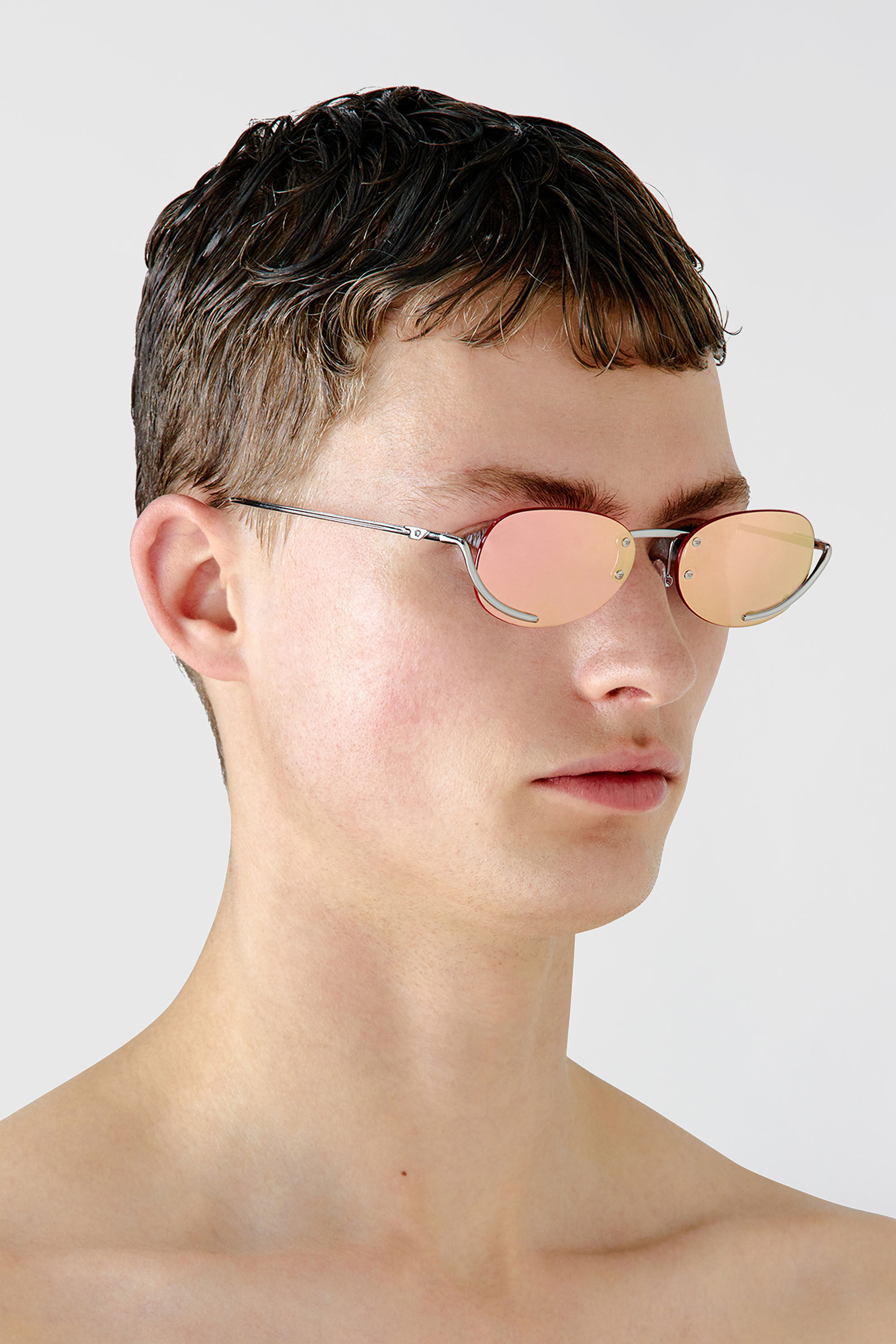 Diesel - 0DL1004, Unisex's Oval sunglasses in Pink - 4