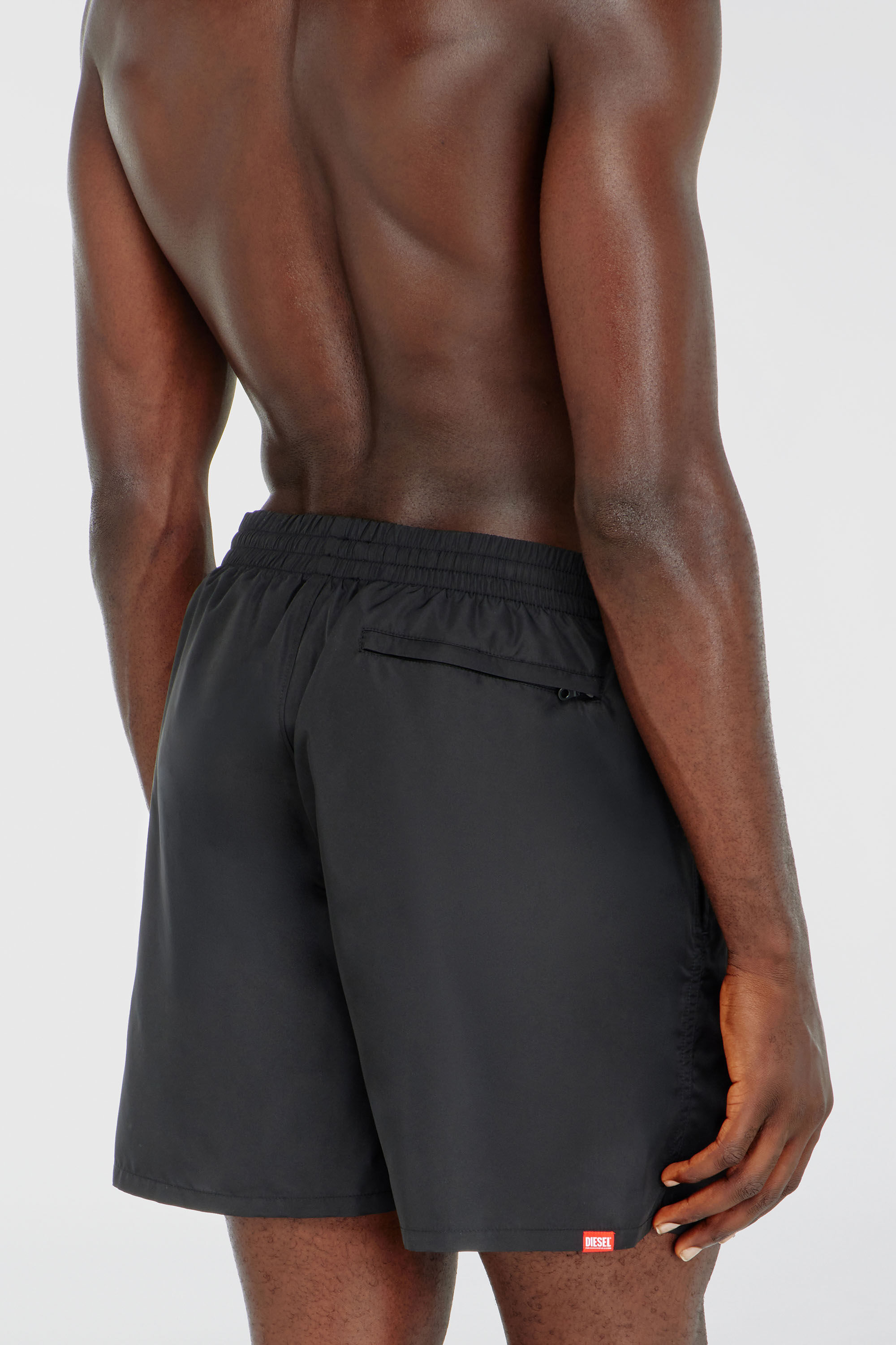 Diesel - GEORGE-41-UTLT, Man's Swim shorts with metallic Oval D logo in Black - 3