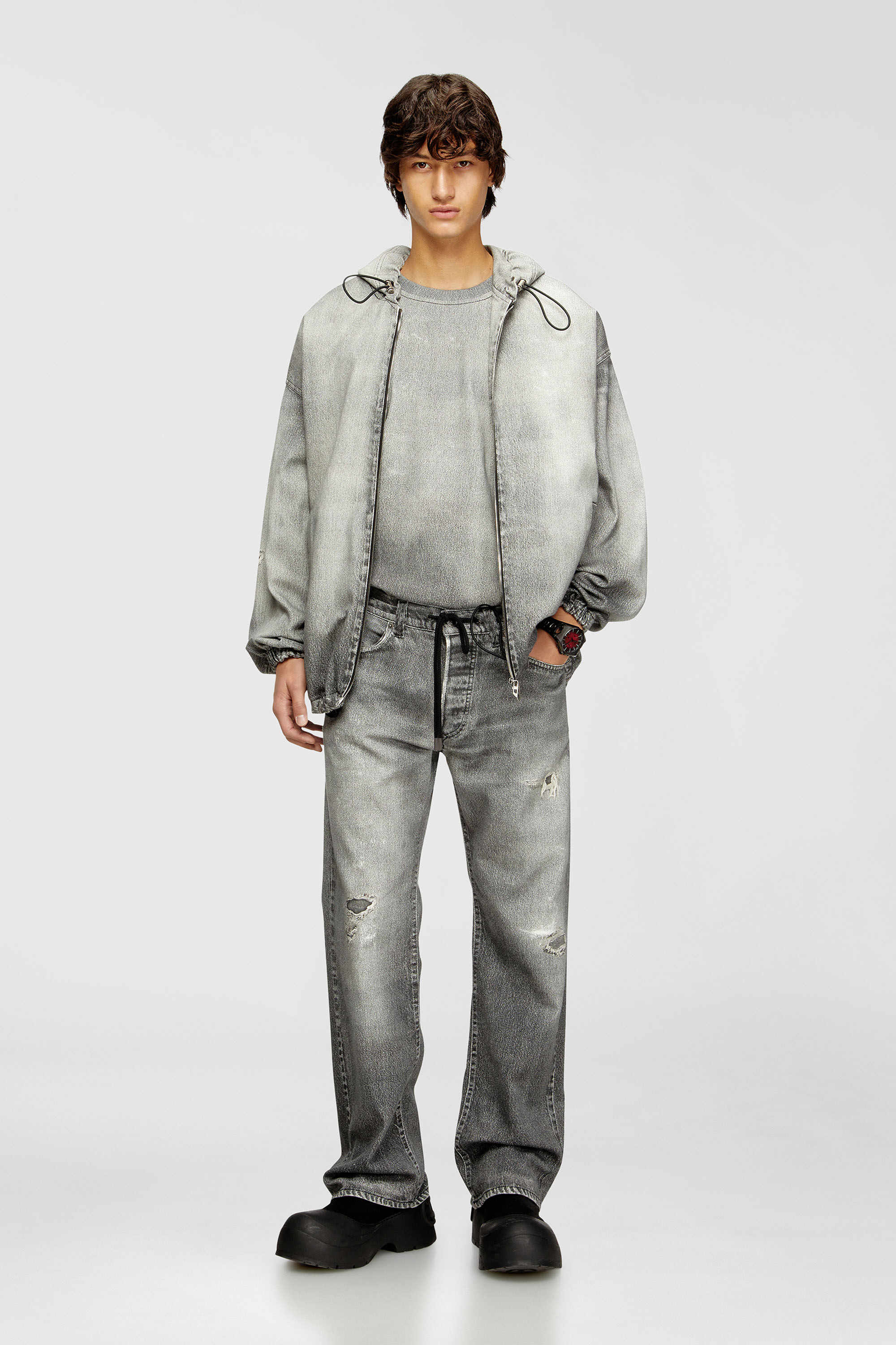 Diesel - Man's Relaxed 2080 D-Reel Joggjeans&reg; 068US, Grey - 1