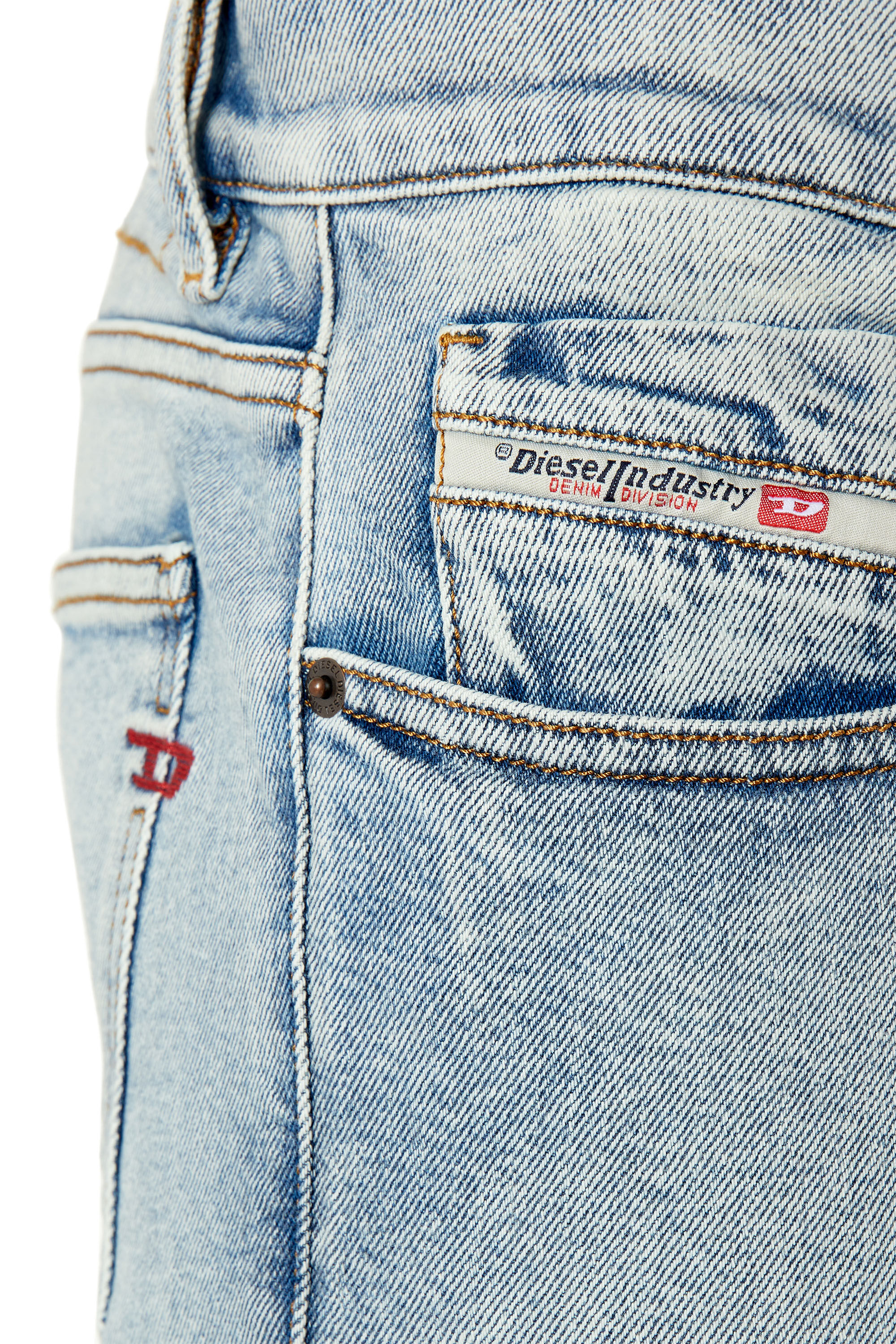 Diesel - 2019 D-Strukt 9C08L Slim Jeans, Light Blue - Image 5