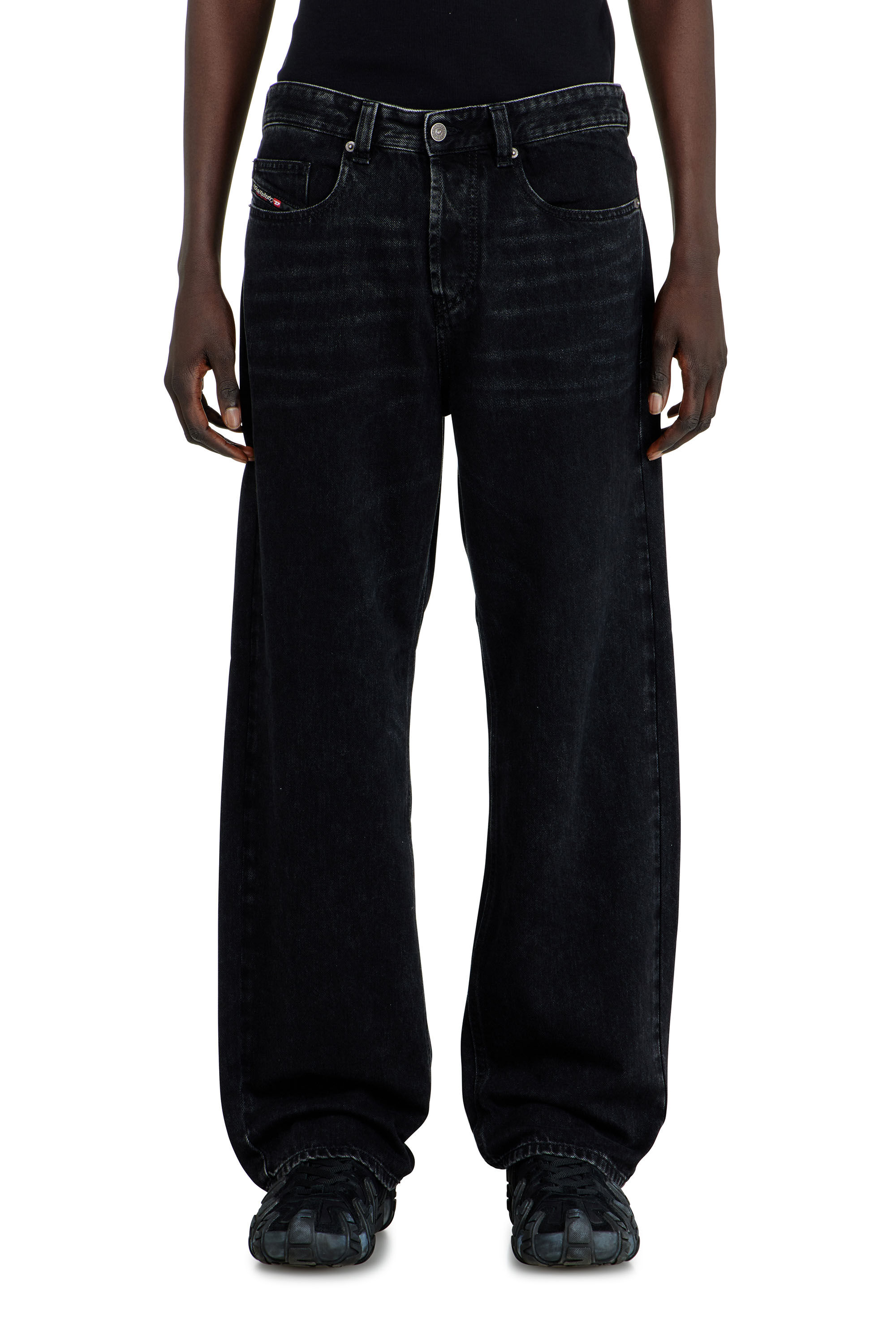 Diesel - Man's Relaxed Jeans 2001 D-Macro 09P09, Black/Dark grey - 4