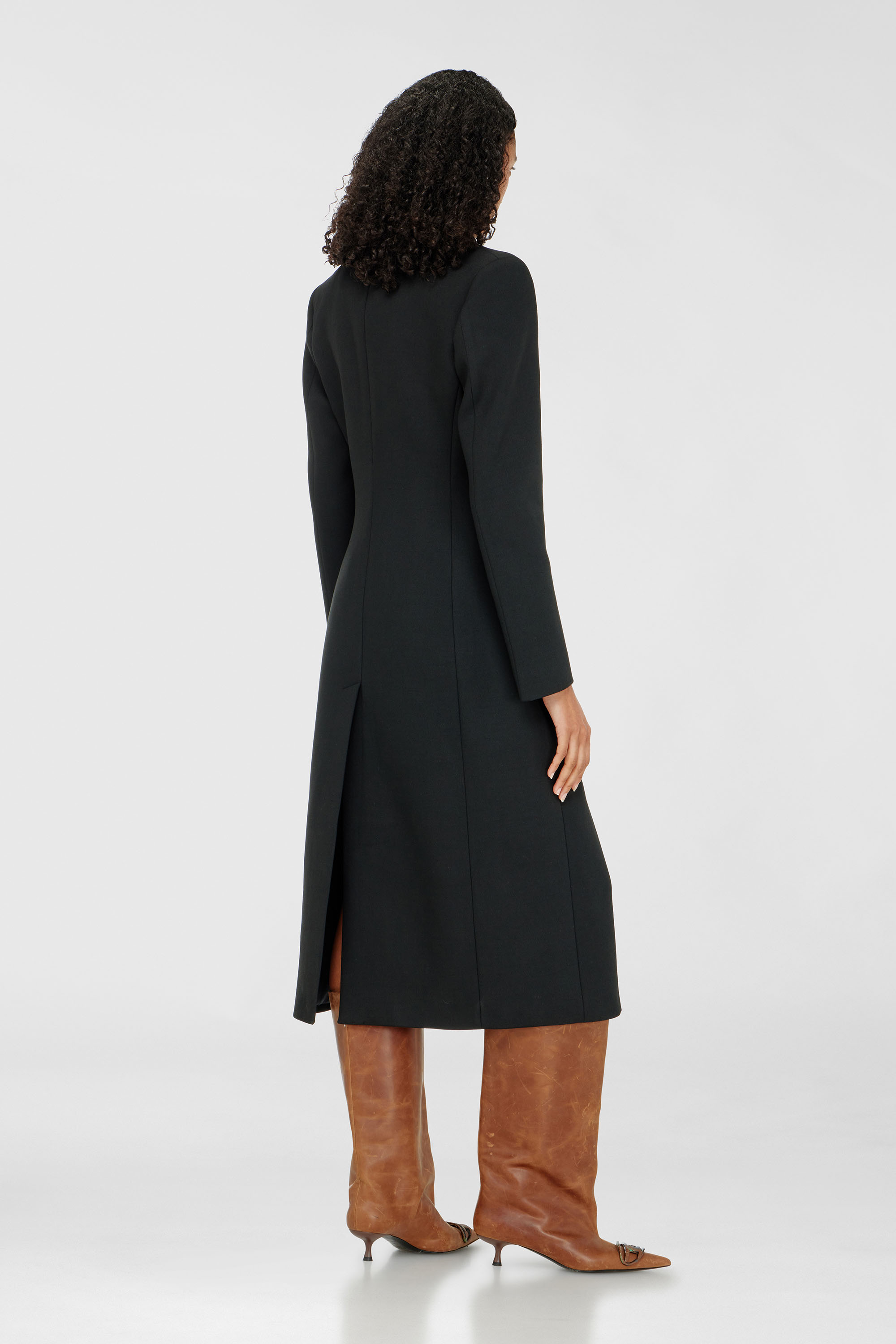 Diesel - G-ALLAN, Woman's Long hourglass coat in Black - 4