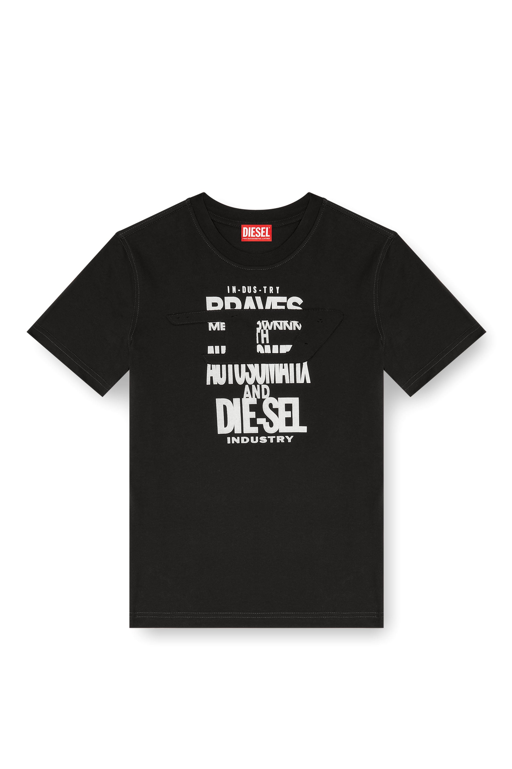 Diesel - T-REG-ZAL-V2, Woman's Cotton T-shirt with graphic print in Black - 3