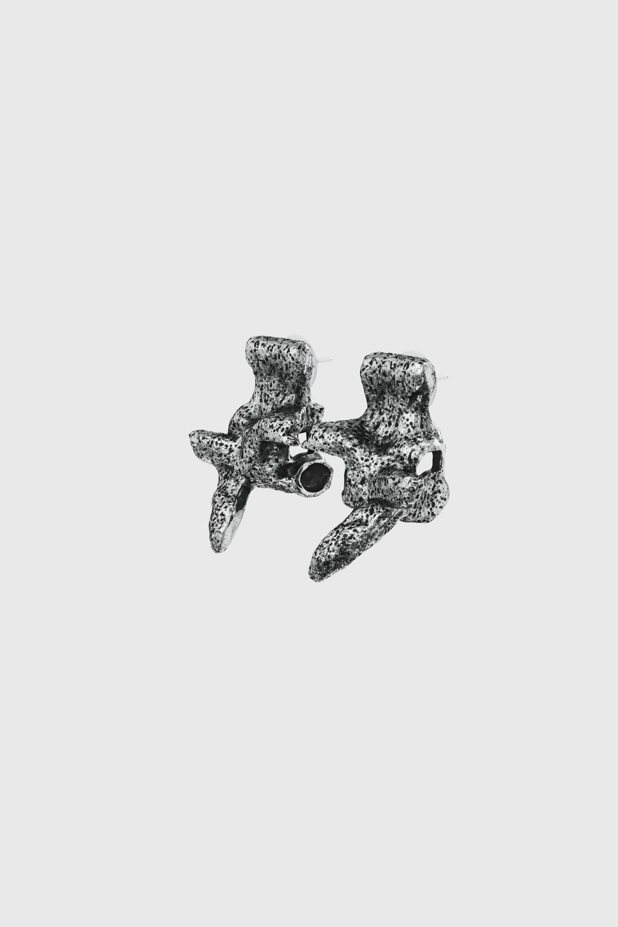 Diesel - DX1710040 JEWELLERY, Unisex's Silver-tone stud earrings in Dark grey - 1