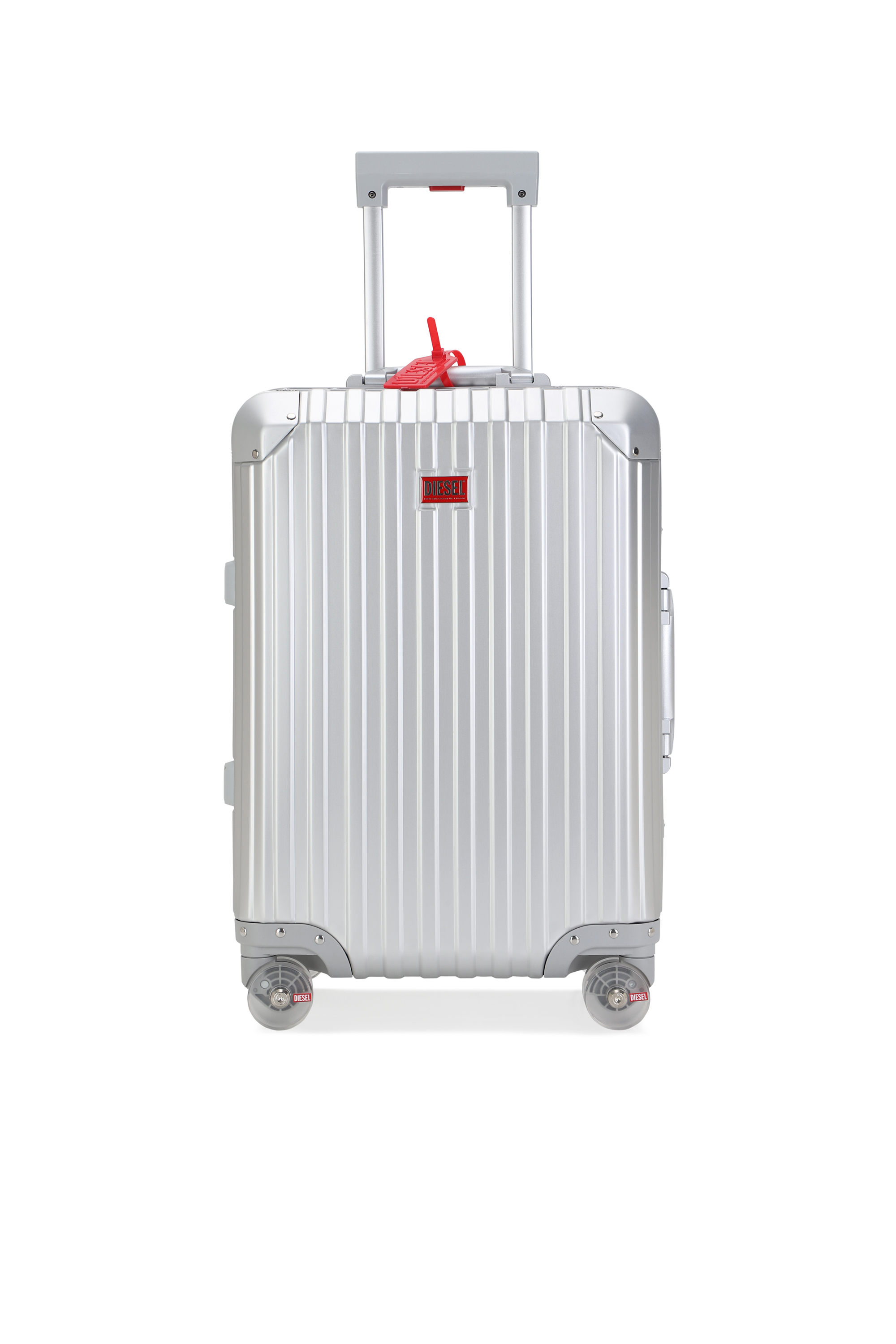 Diesel - DIESEL ALUMINUM TROLLEY- DSL002, Unisex's Aluminum suitcase size S in Silver - 1