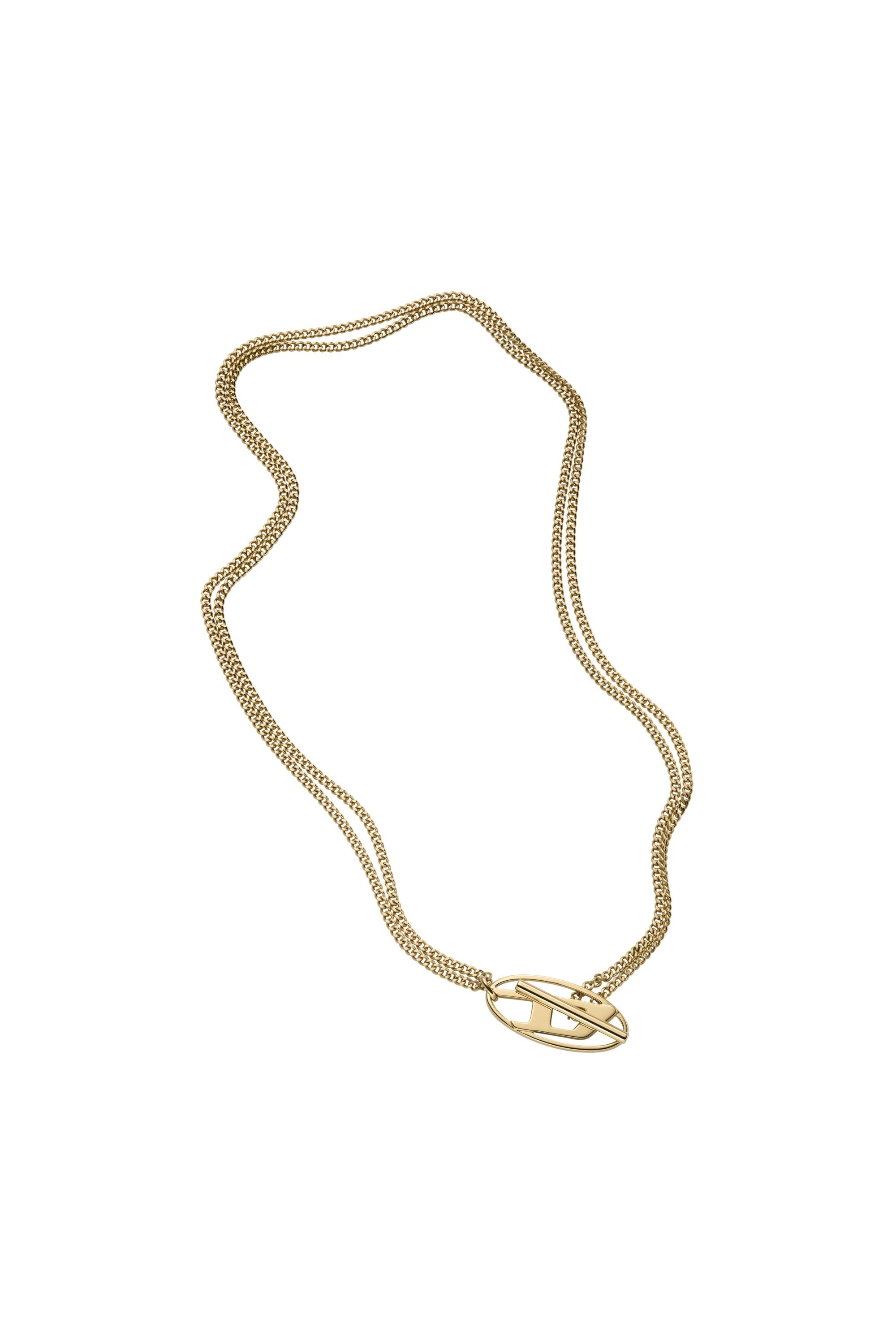 Diesel - DX1567710 JEWEL, Unisex's Gold-Tone Stainless Steel Chain Necklace in Gold - 2