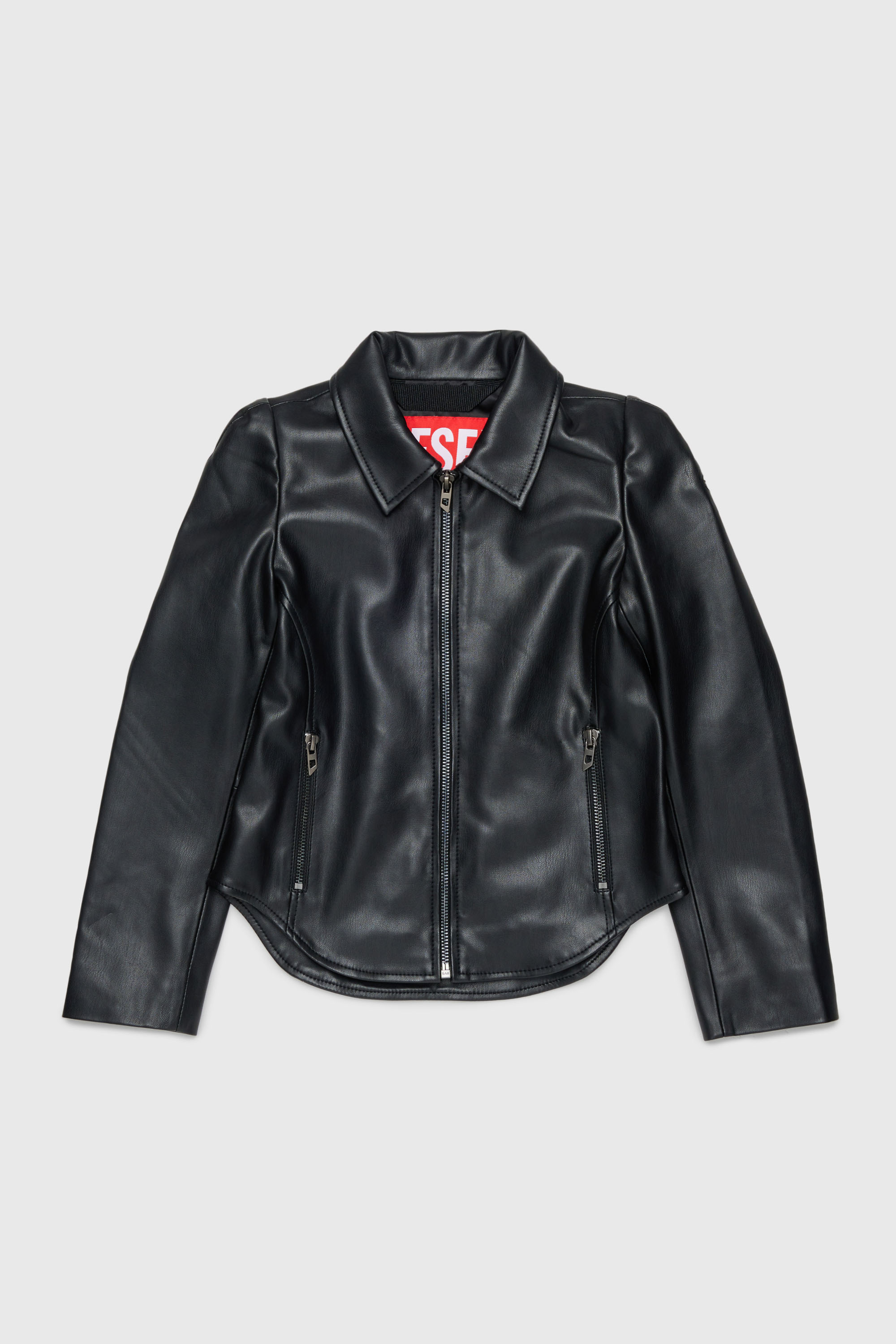 Diesel - JENNY, Woman's Shirt jacket in coated fabric in Black - 1