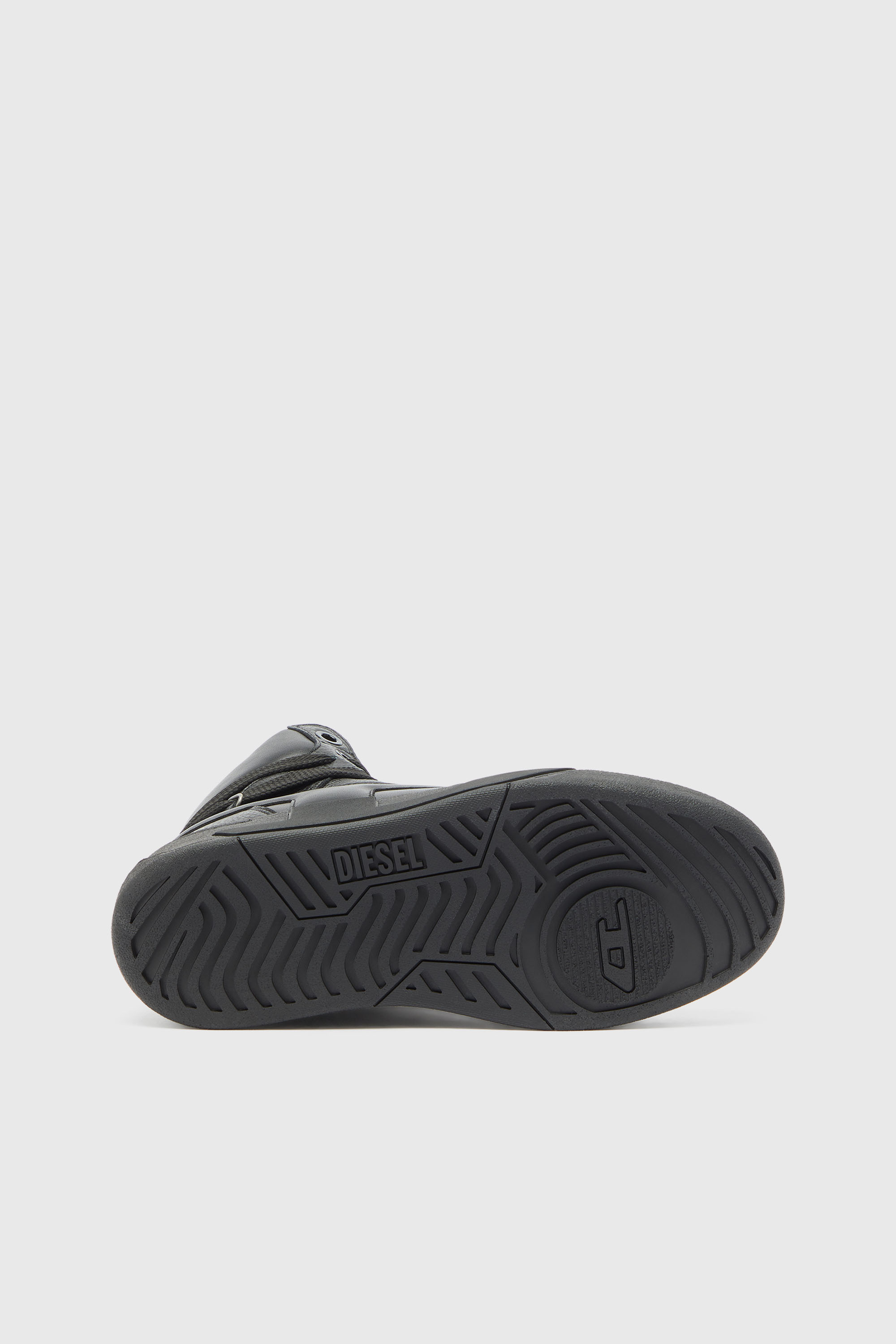 Diesel - S-D-OLLIE MID, Man's S-D-Ollie - High-top leather sneakers with D logo in Black - 5