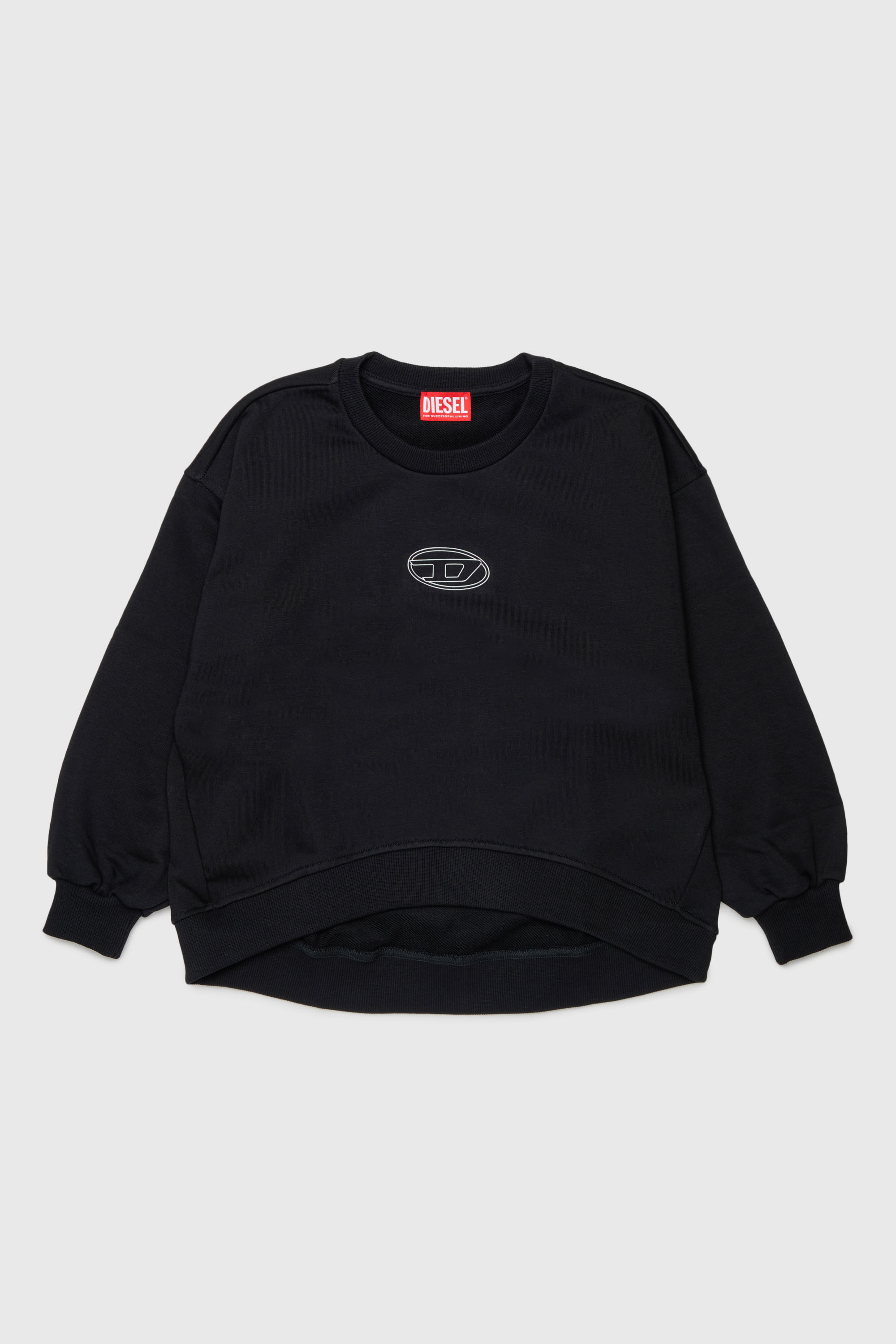 Diesel - SALILLY, Woman's Sweatshirt with Oval D logo in Black - 1