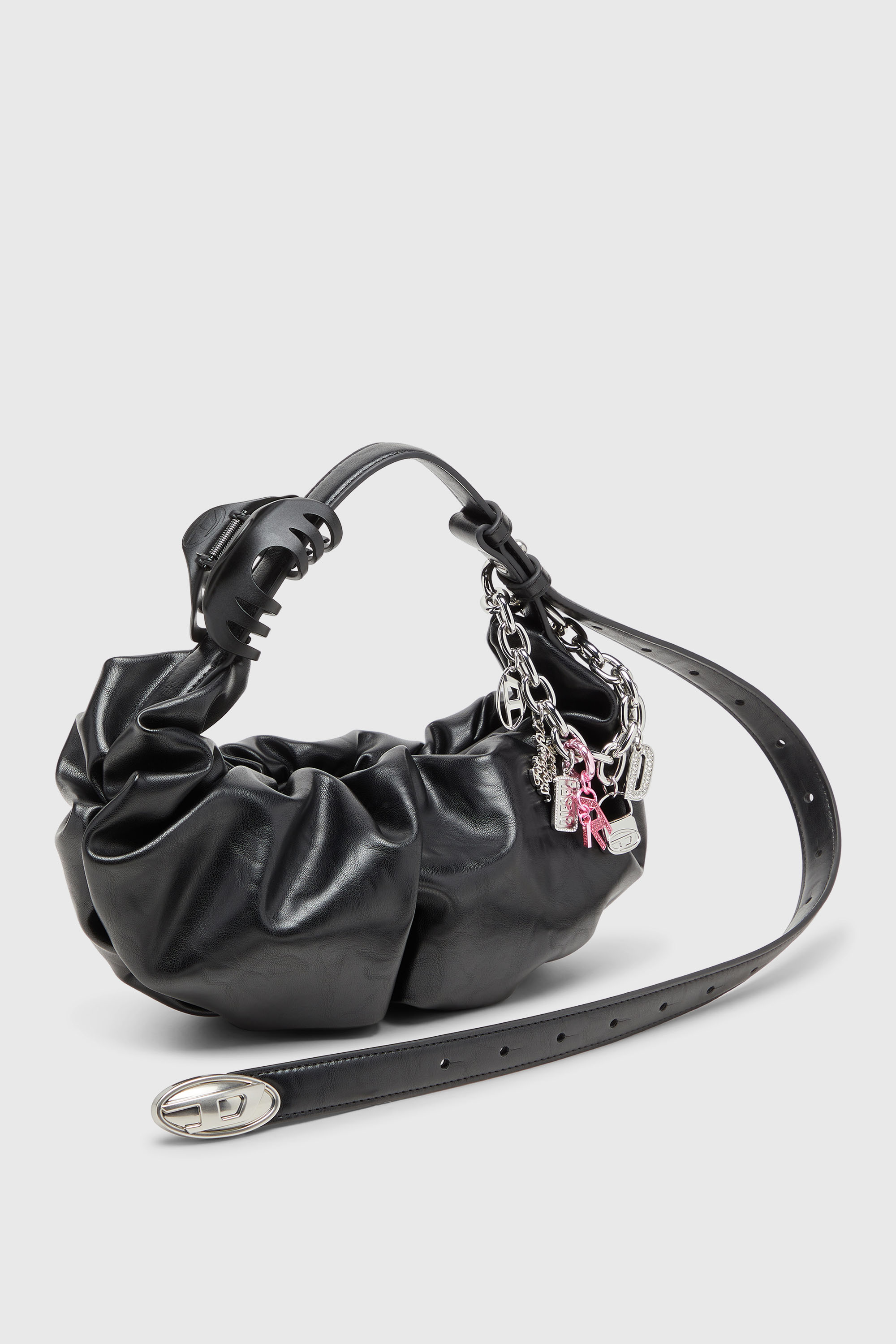 Diesel - CHARM-D, Unisex's Charm with rhinestone D charm in Pink - 2