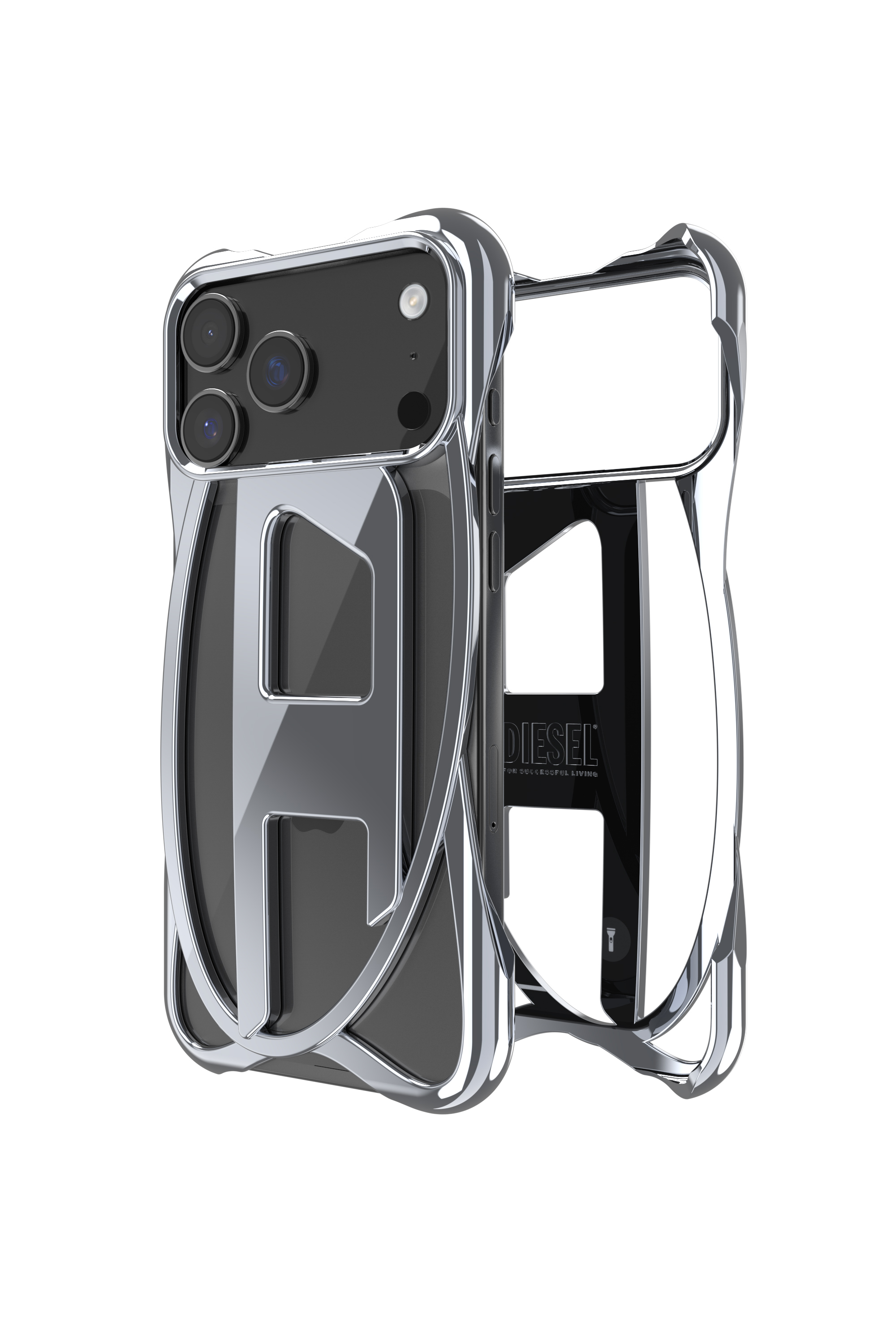 Diesel - 60446  D FRAME CASE, Unisex's Caged D glossy case for iPhone 17 Pro Max in Dark grey - 1