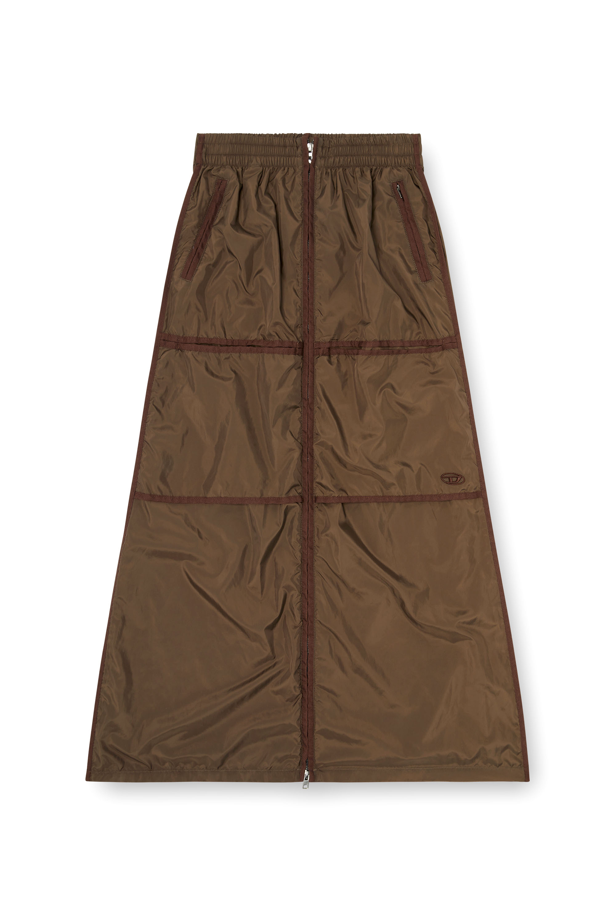 Diesel - O-HYTON, Woman's Windbreaker maxi skirt with front zip in null - 2