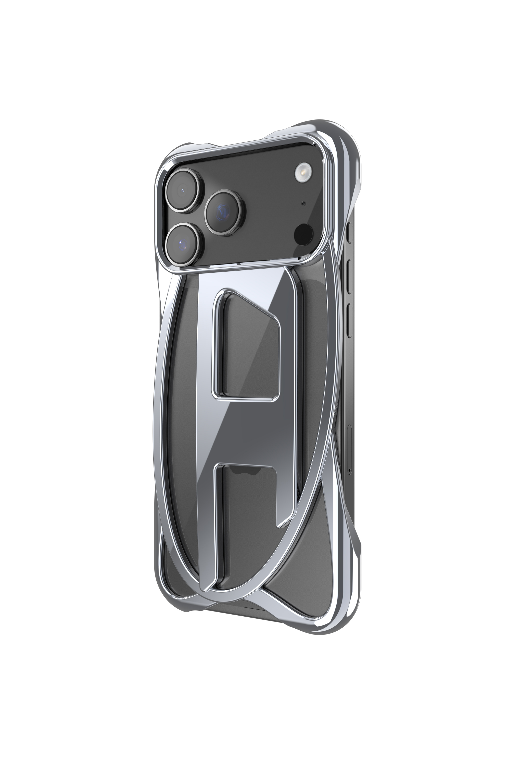 Diesel - 60446  D FRAME CASE, Unisex's Caged D glossy case for iPhone 17 Pro Max in Dark grey - 5