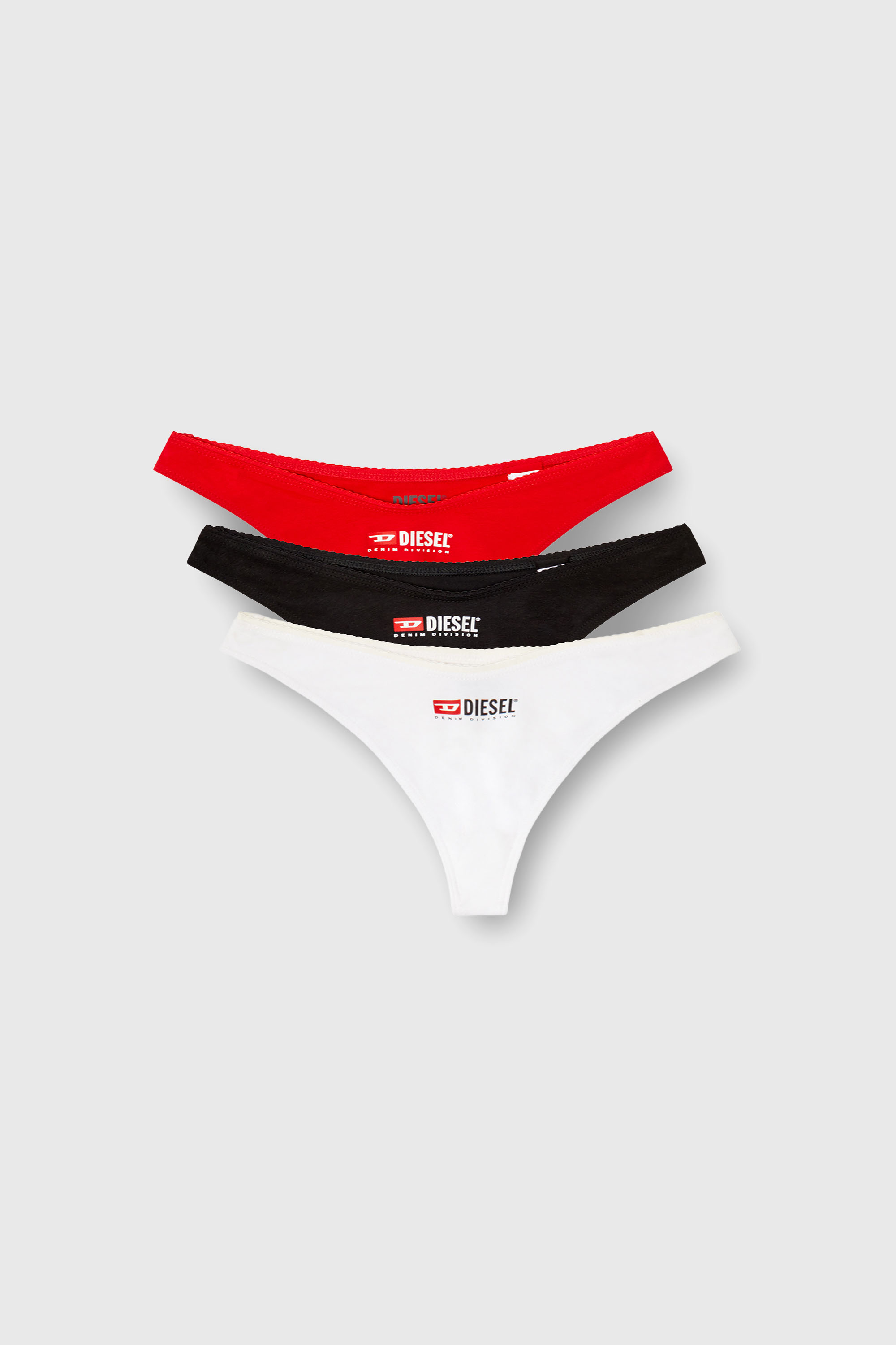 Diesel - PUNCHY-D-CORE-3PACK, Woman's Three-pack of thongs in Red/Black - 2