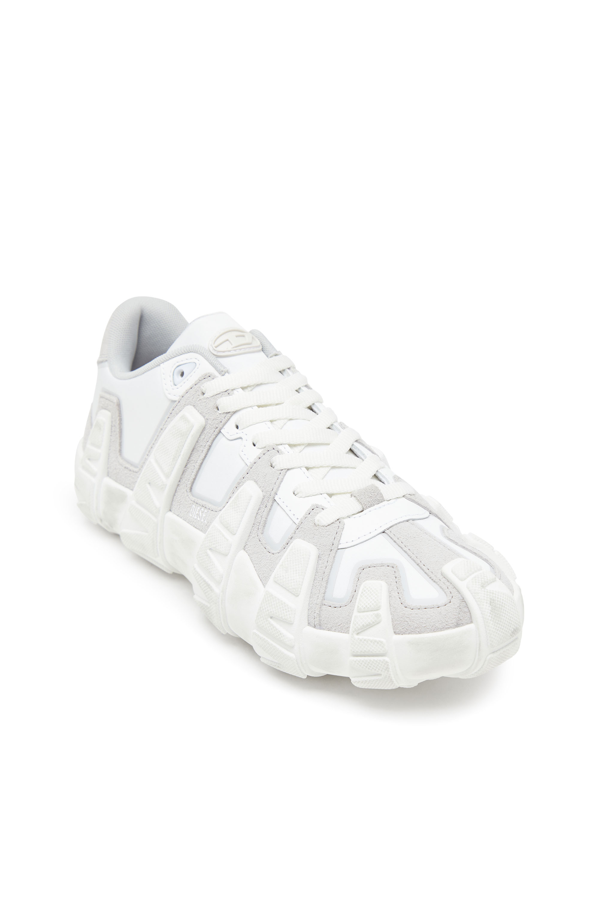 Diesel - S-D-GRIFFE LOW, Man's S-D-Griffe - Nylon sneakers in White/Grey - 6