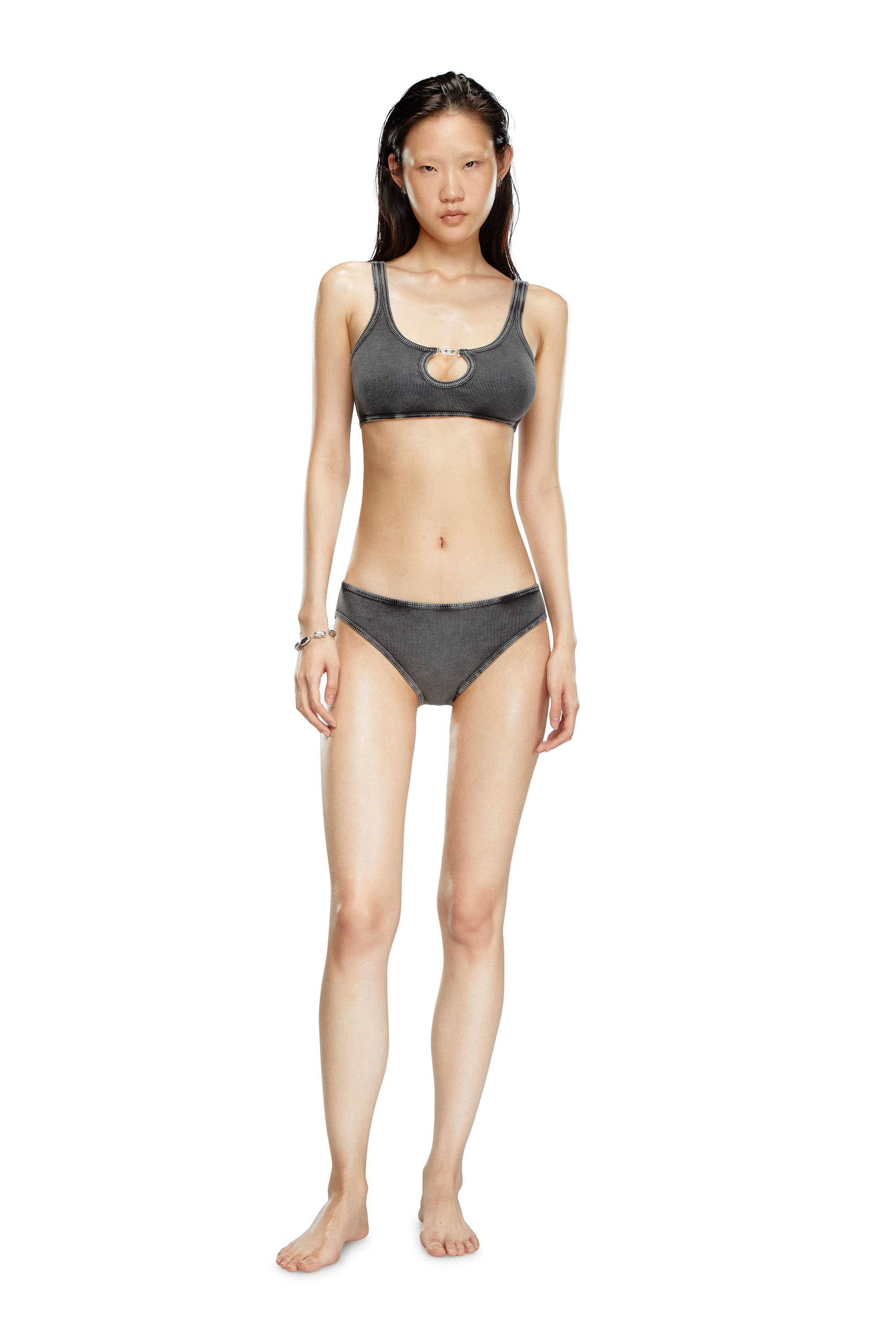 Diesel - UFPN-D-OVAL-HIGH-WAISTED-BRIEF, Black - Image 1