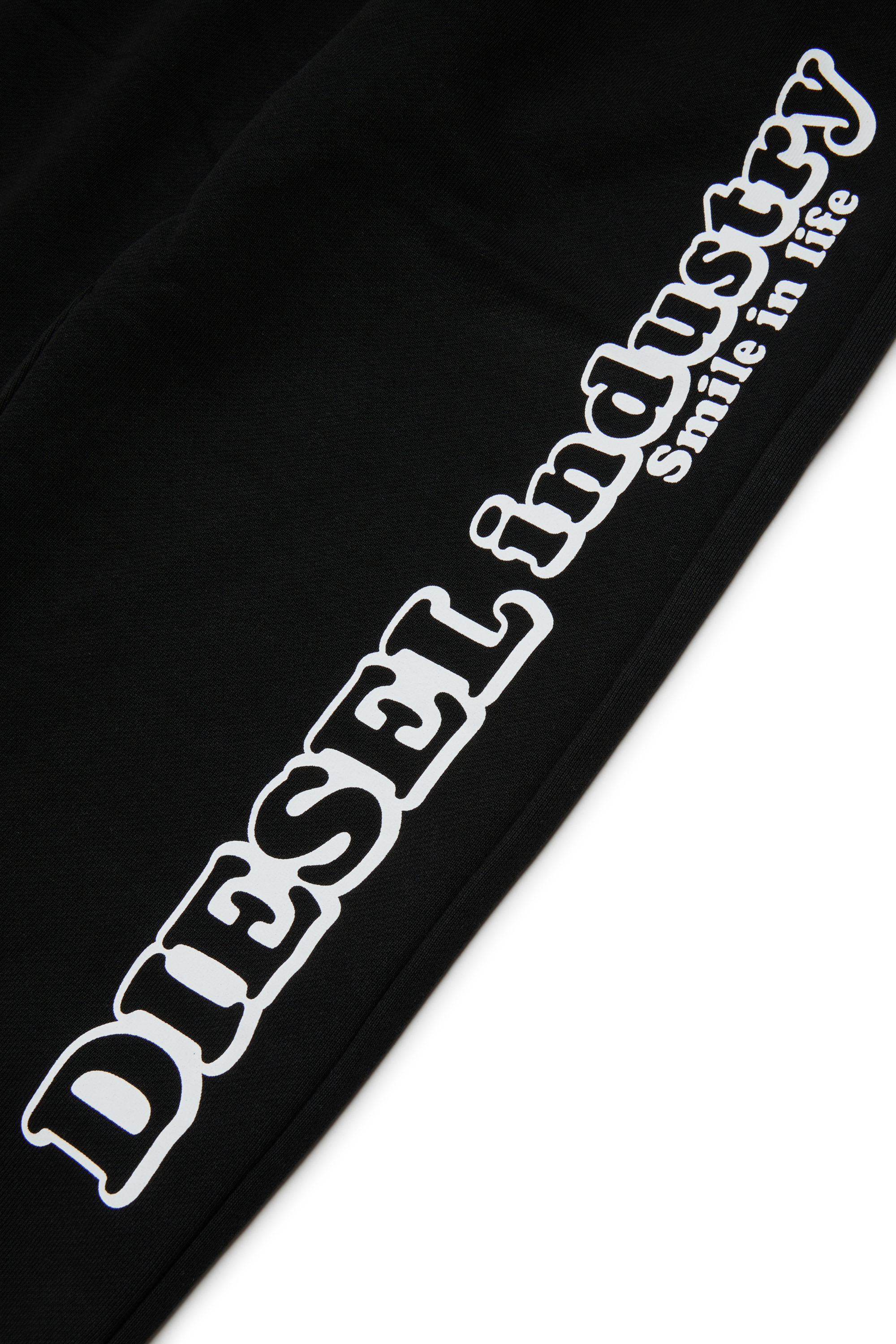 Diesel - PLODIM, Man's Cotton sweatpants with Diesel Industry print in Black - 4