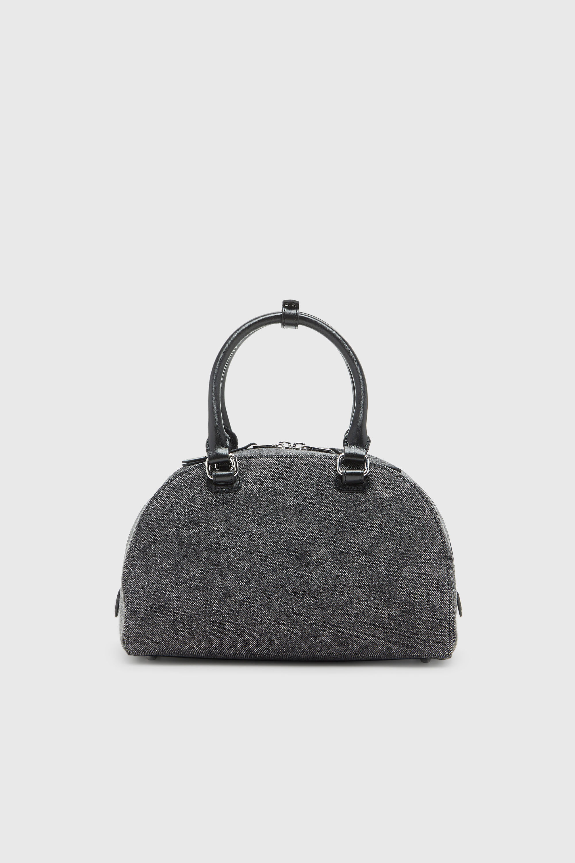 Diesel - 1DR DOME TOP HANDLE, Woman's 1DR Dome-Bowling bag in washed denim in Grey - 3