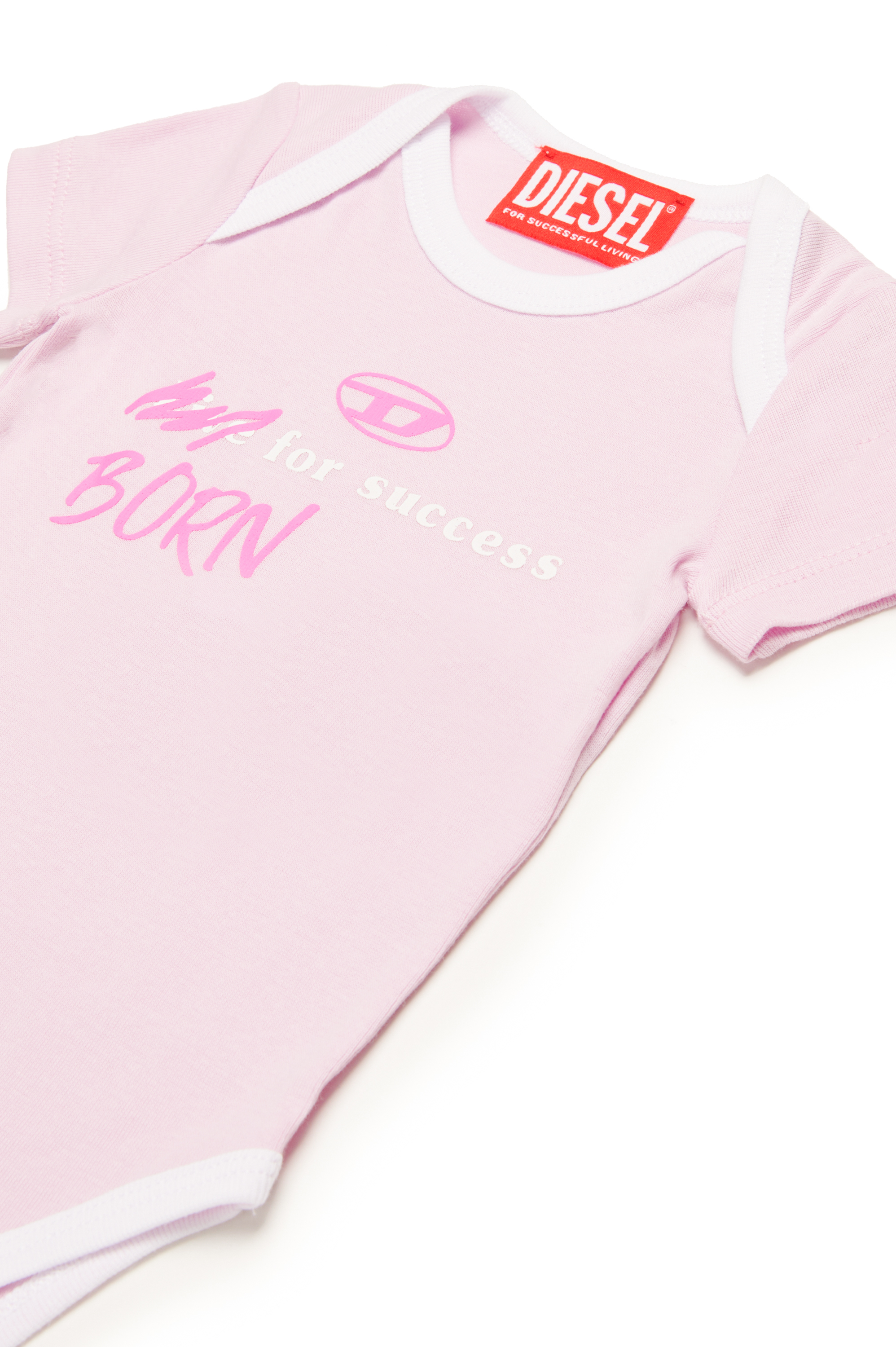 Diesel - URMAS-NB, Unisex's Born For Success newborn bodysuit in Pink - 3