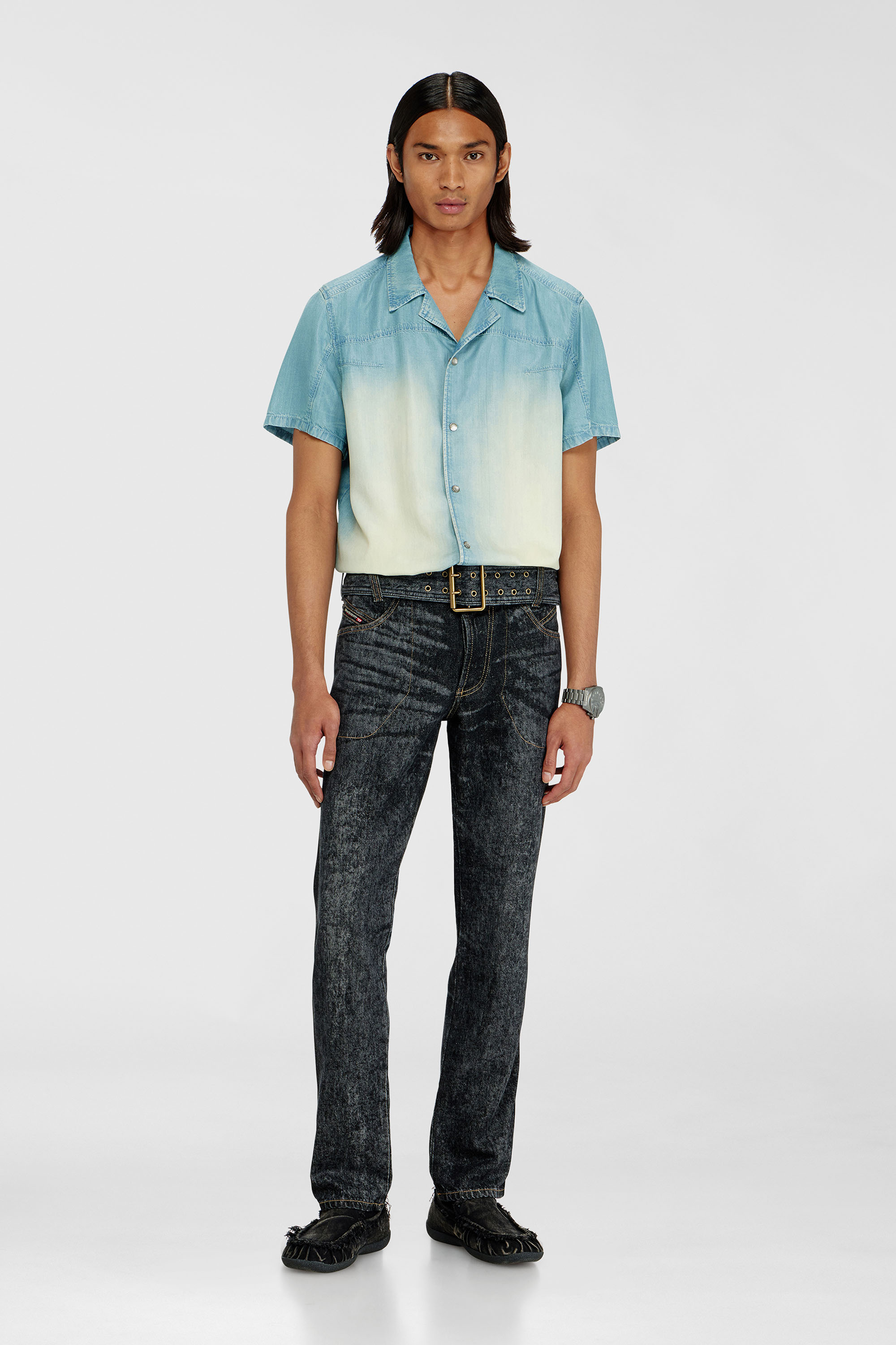 Diesel - Man's Slim Jeans D-Villus 09Q24, Black/Dark grey - 1