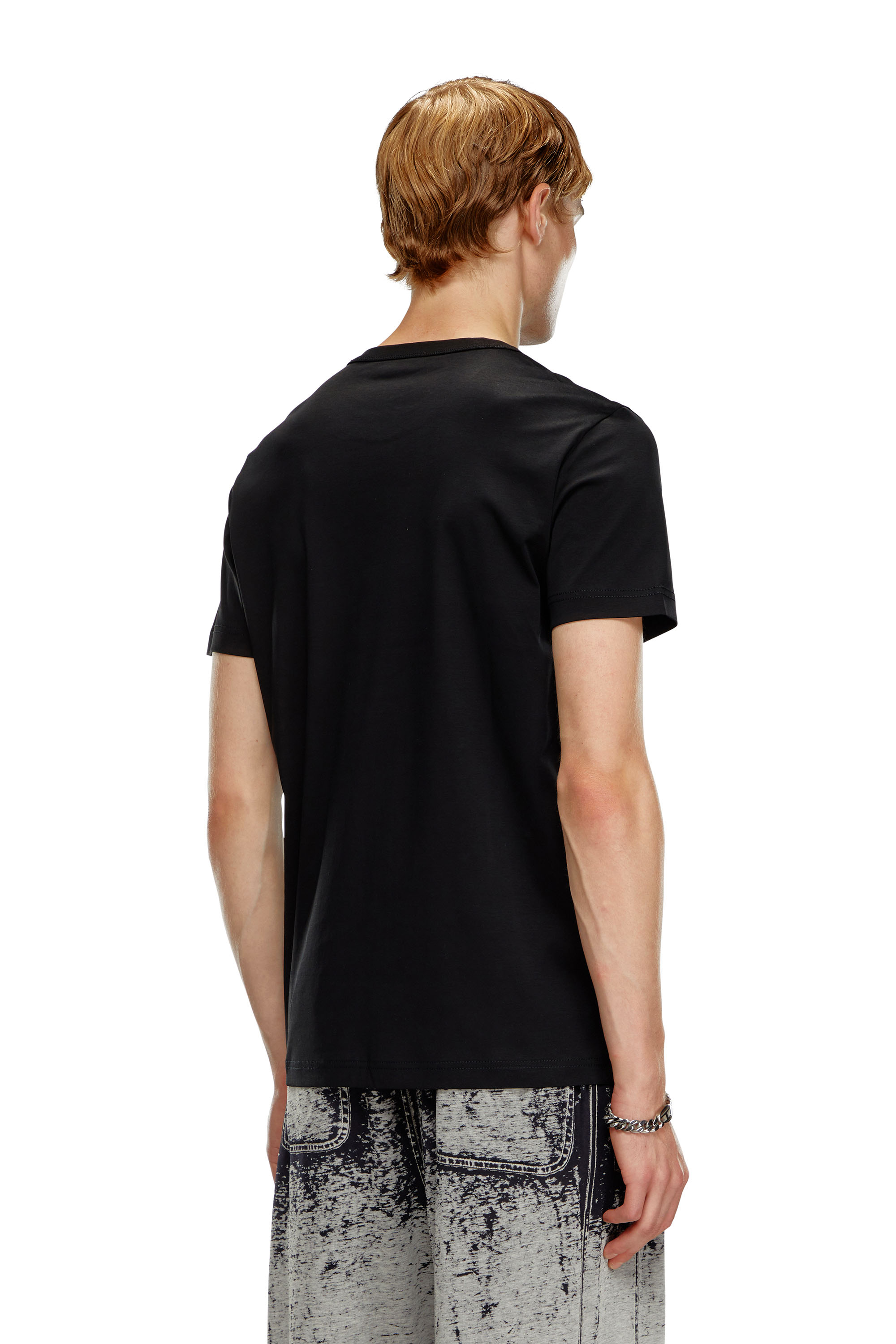 Diesel - T-MIEGOR-K77, Man's T-shirt in mercerised cotton in Black - 4