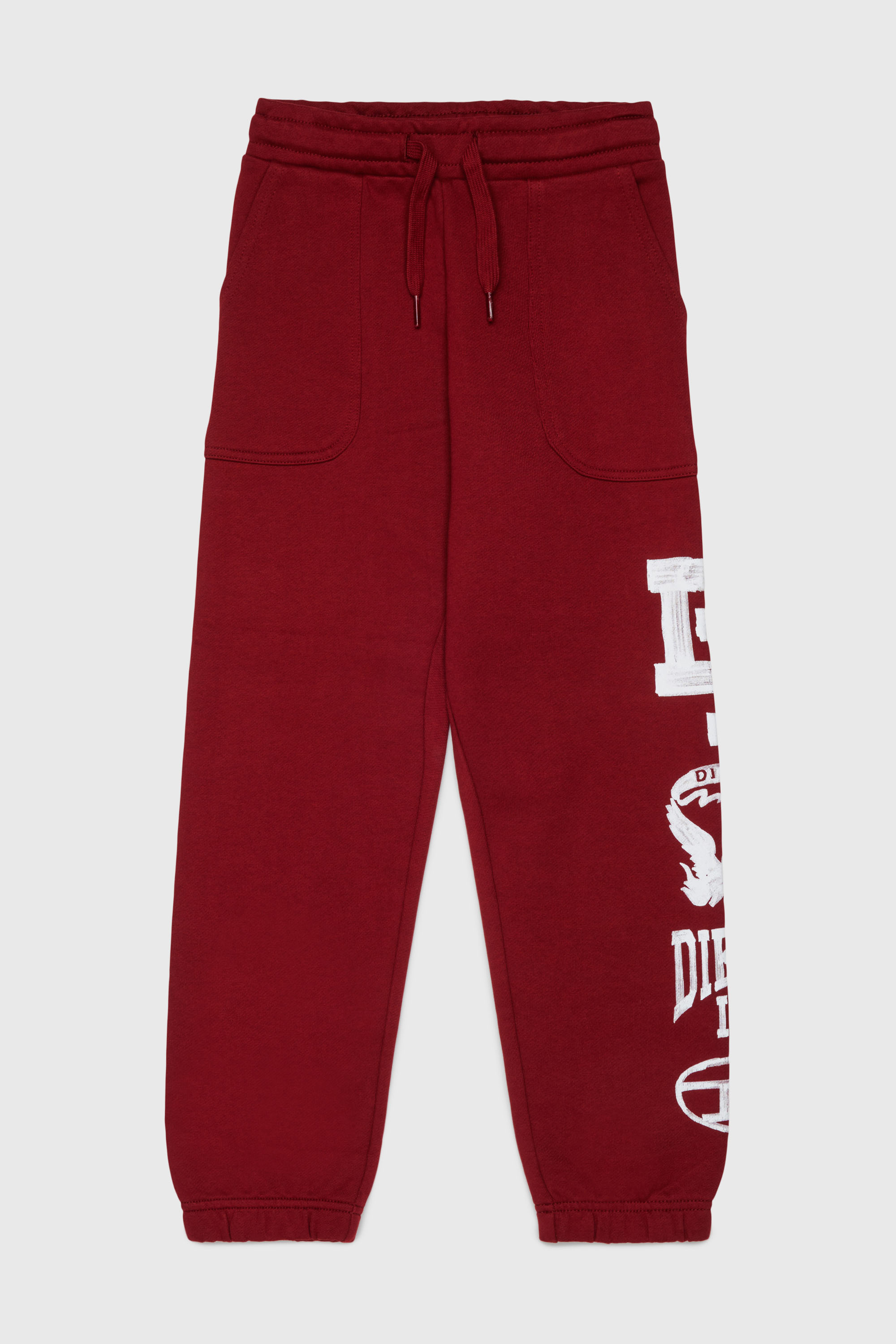 Diesel - PBUNDY, Man's Sweatpants with collegiate-style logos in Red - 1