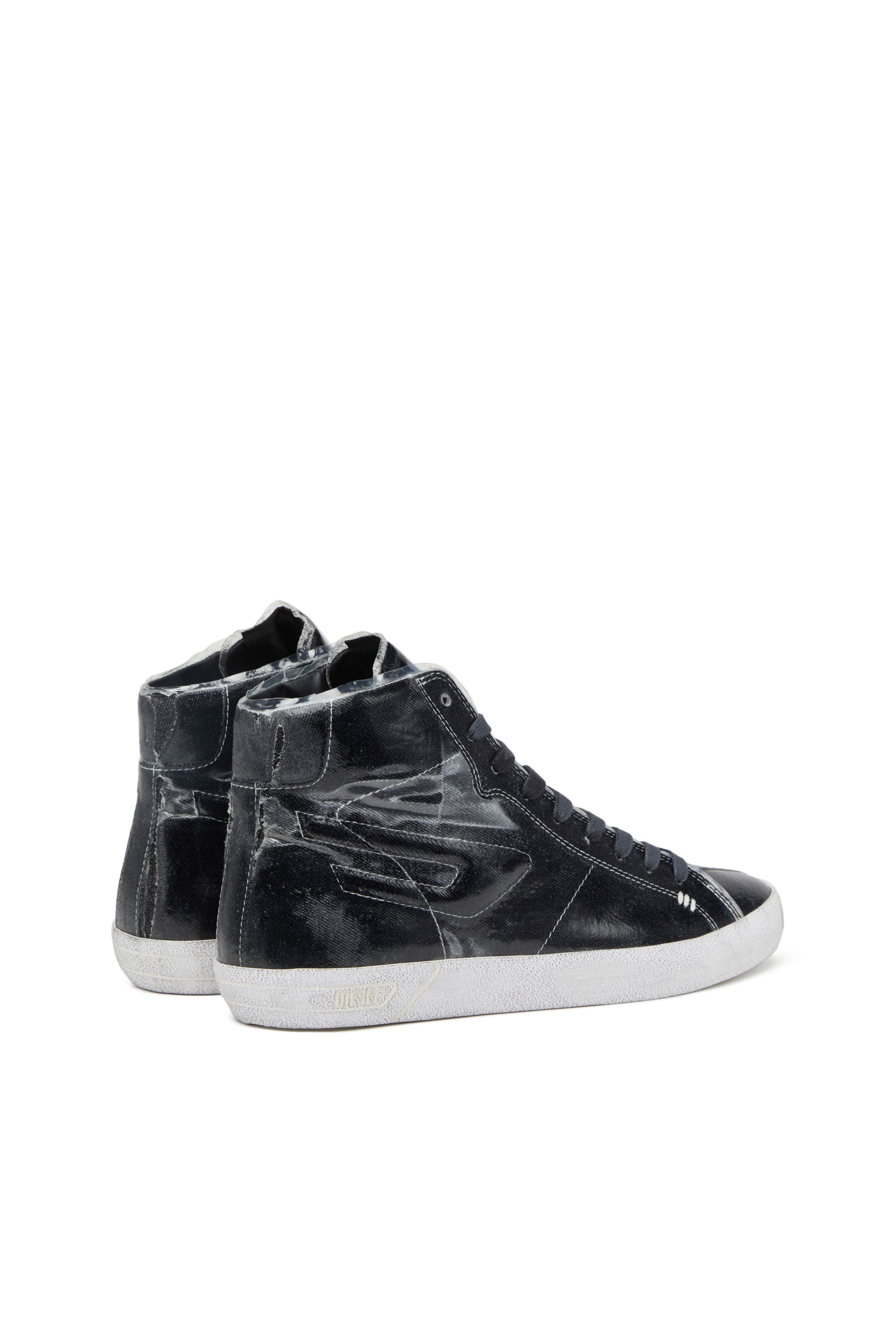 Diesel - S-LEROJI MID, Man's S-Leroji Mid - High-top canvas sneakers with TPU overlay in Black - 3