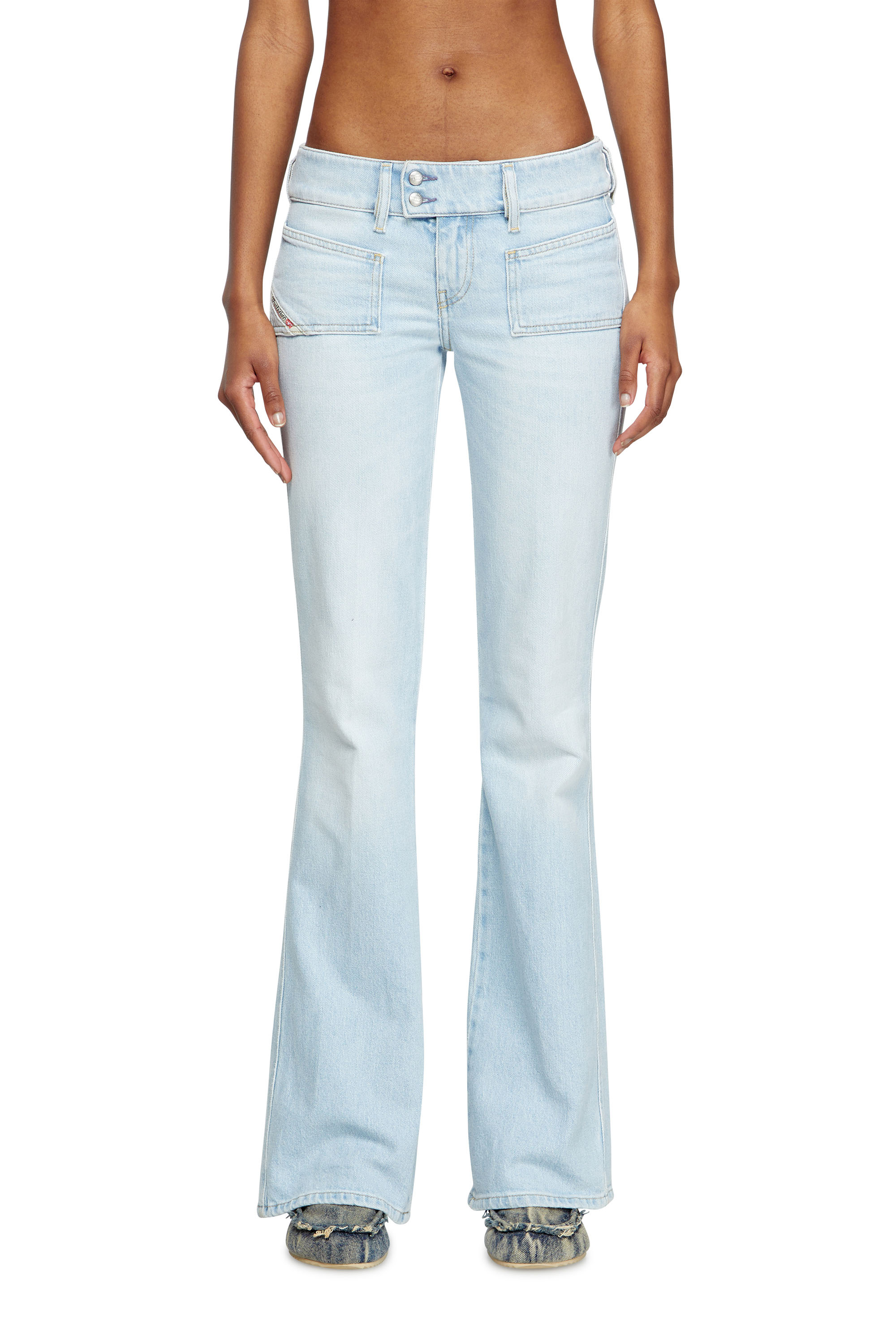 Bootcut Jeans D-Hush 09M11, Light Blue Diesel - Woman's Bootcut Jeans D-Hush 09M11, Light Blue - 3