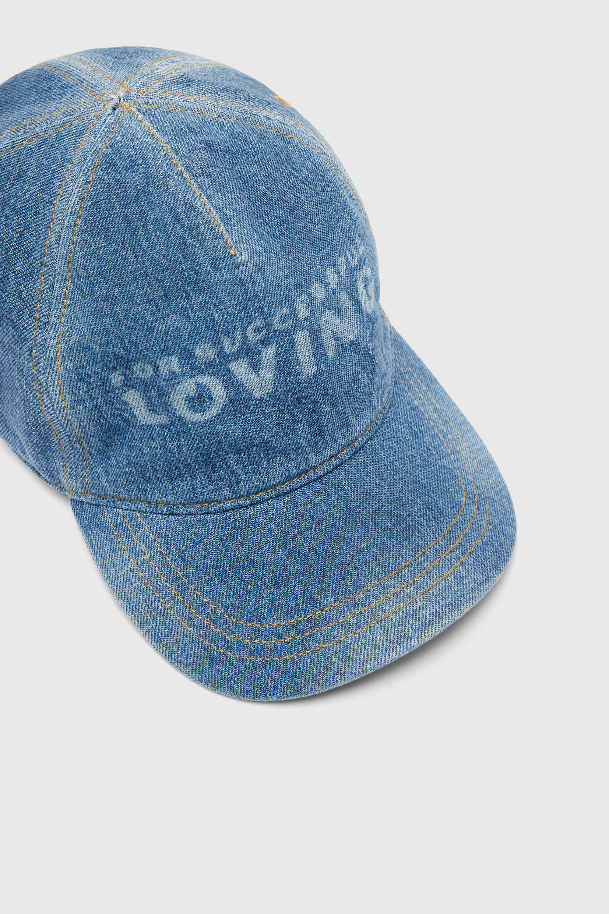 Diesel - PR-CAP-CHITIN, Unisex's Denim baseball cap with For Successful Loving logo in Medium blue - 3