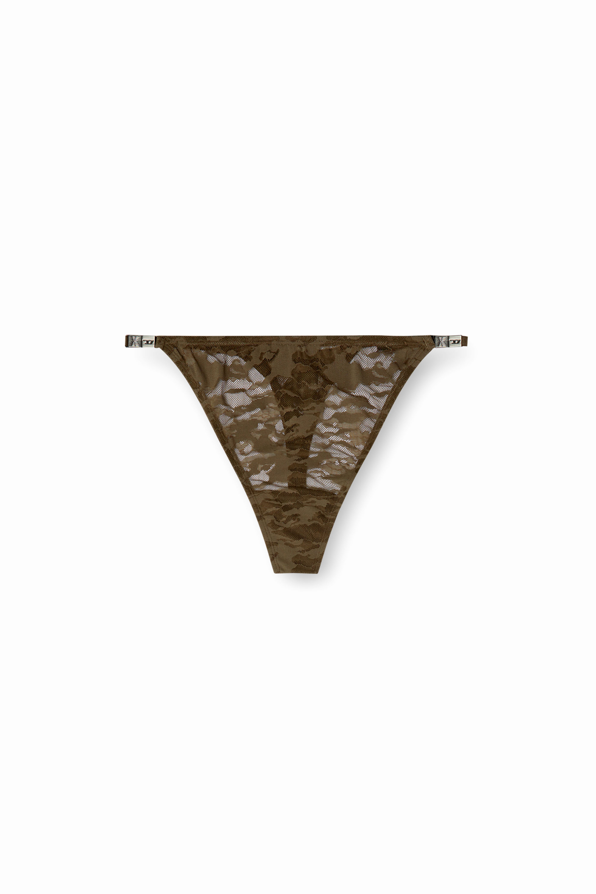 Diesel - C-CAMO-LACE-STRING-THONG, Woman's Thong in camo lace in Brown - 5