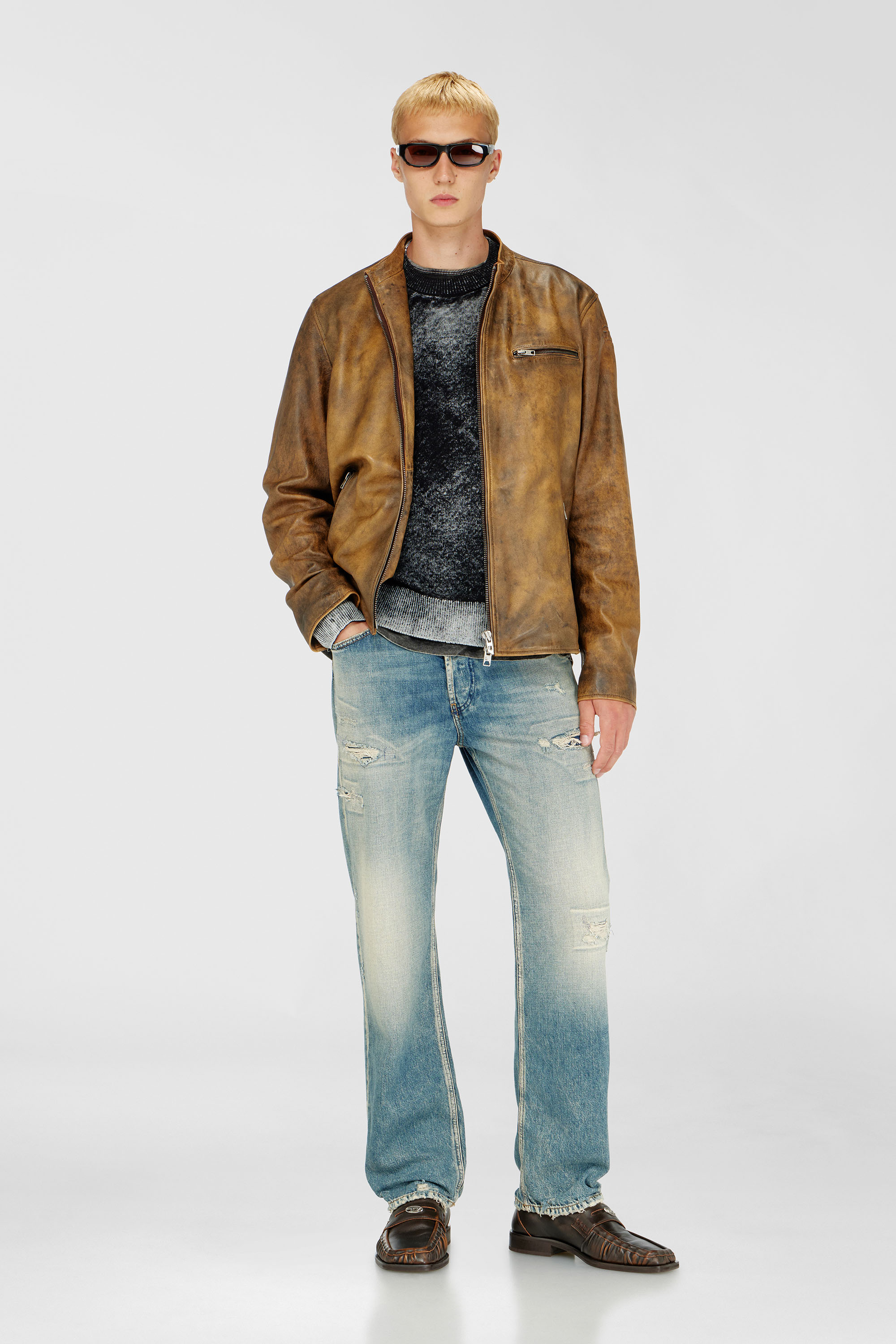Diesel - K-LAURENT, Man's Jumper with faded reverse print in Black - 2
