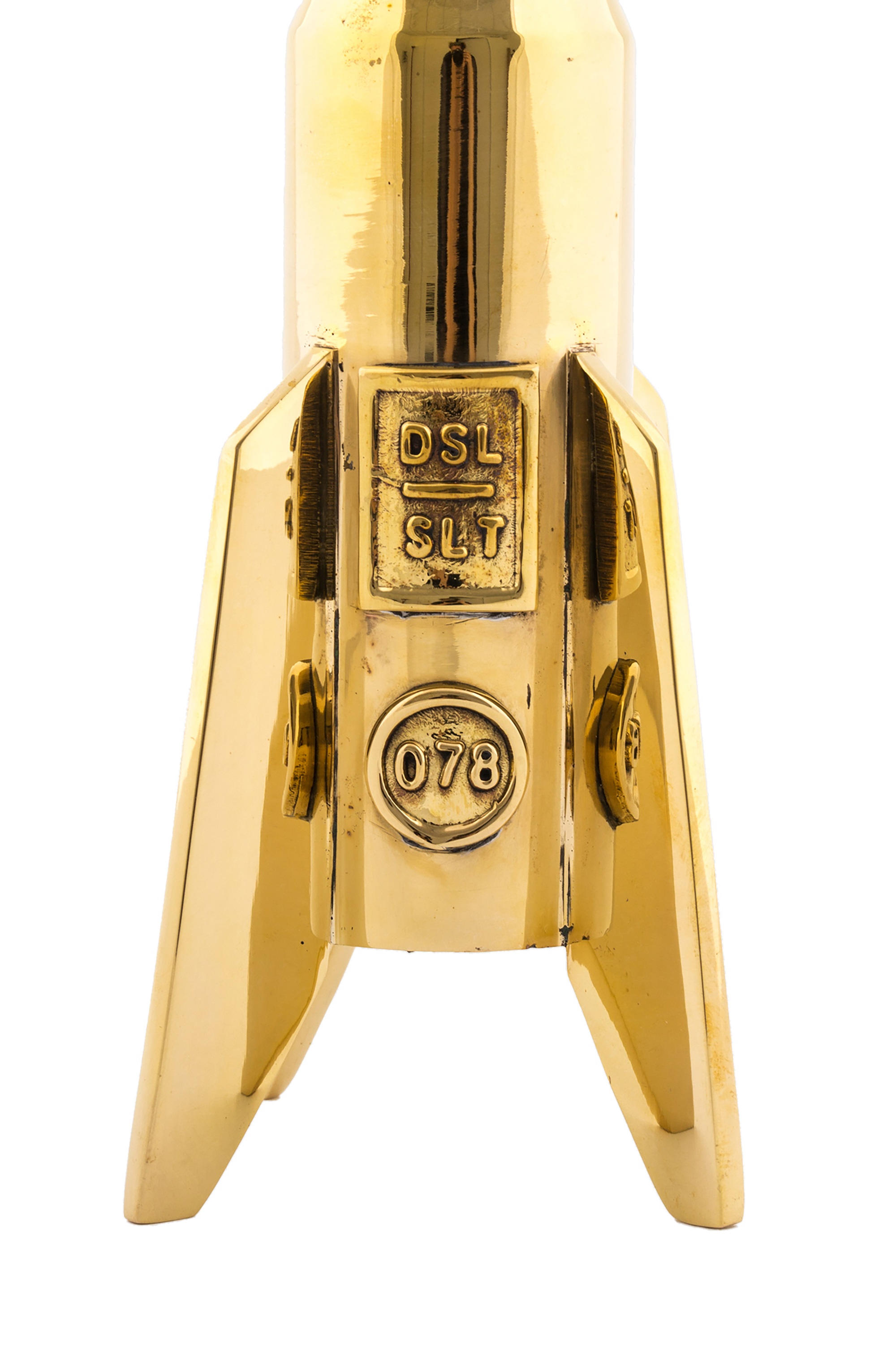 Diesel - 10878 COSMIC DINER, Unisex's Gold brass candle holder, ø cm 10 / 3.9" in Gold - 3