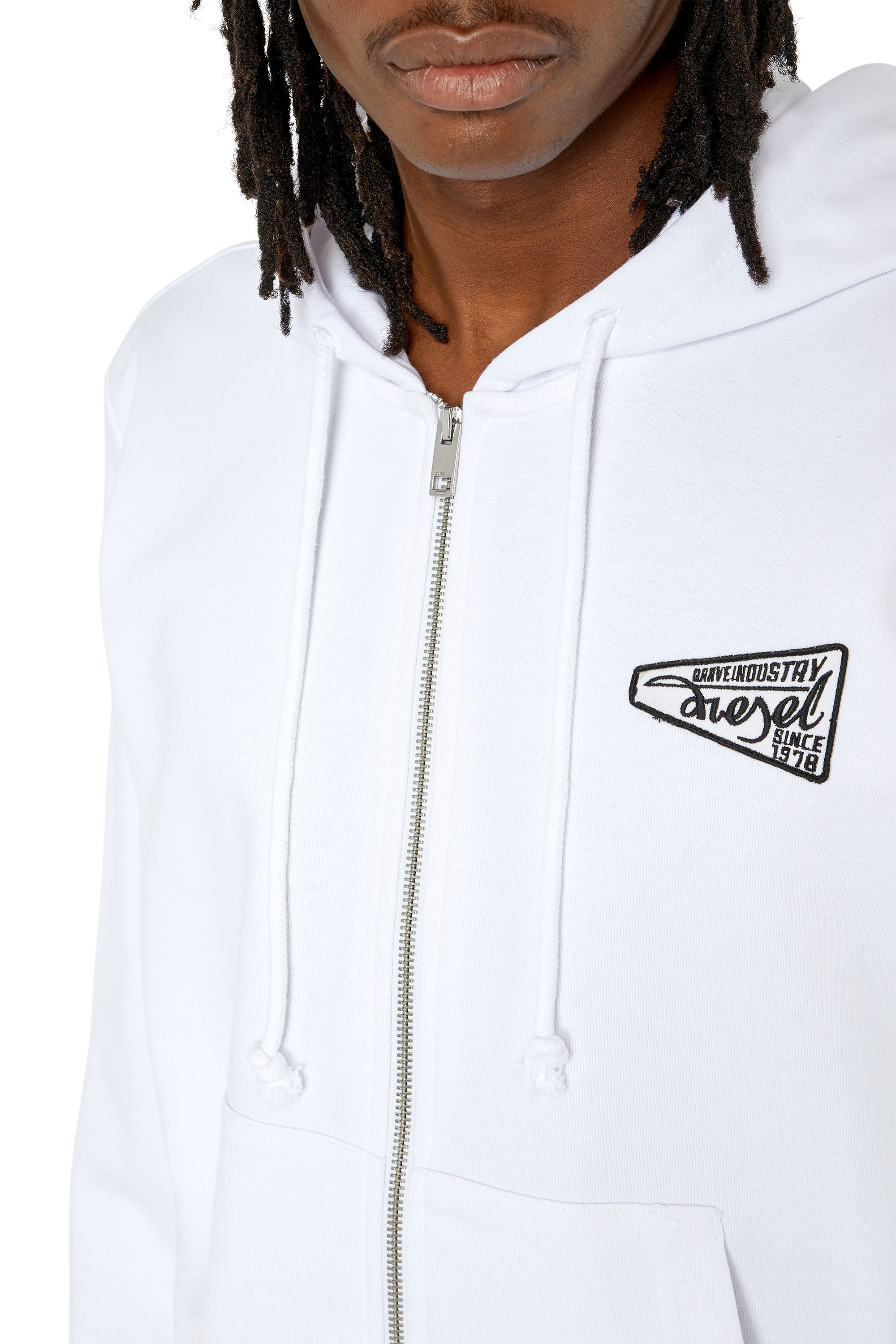 Diesel - S-GINN-HOOD-ZIP-K8, White - Image 3
