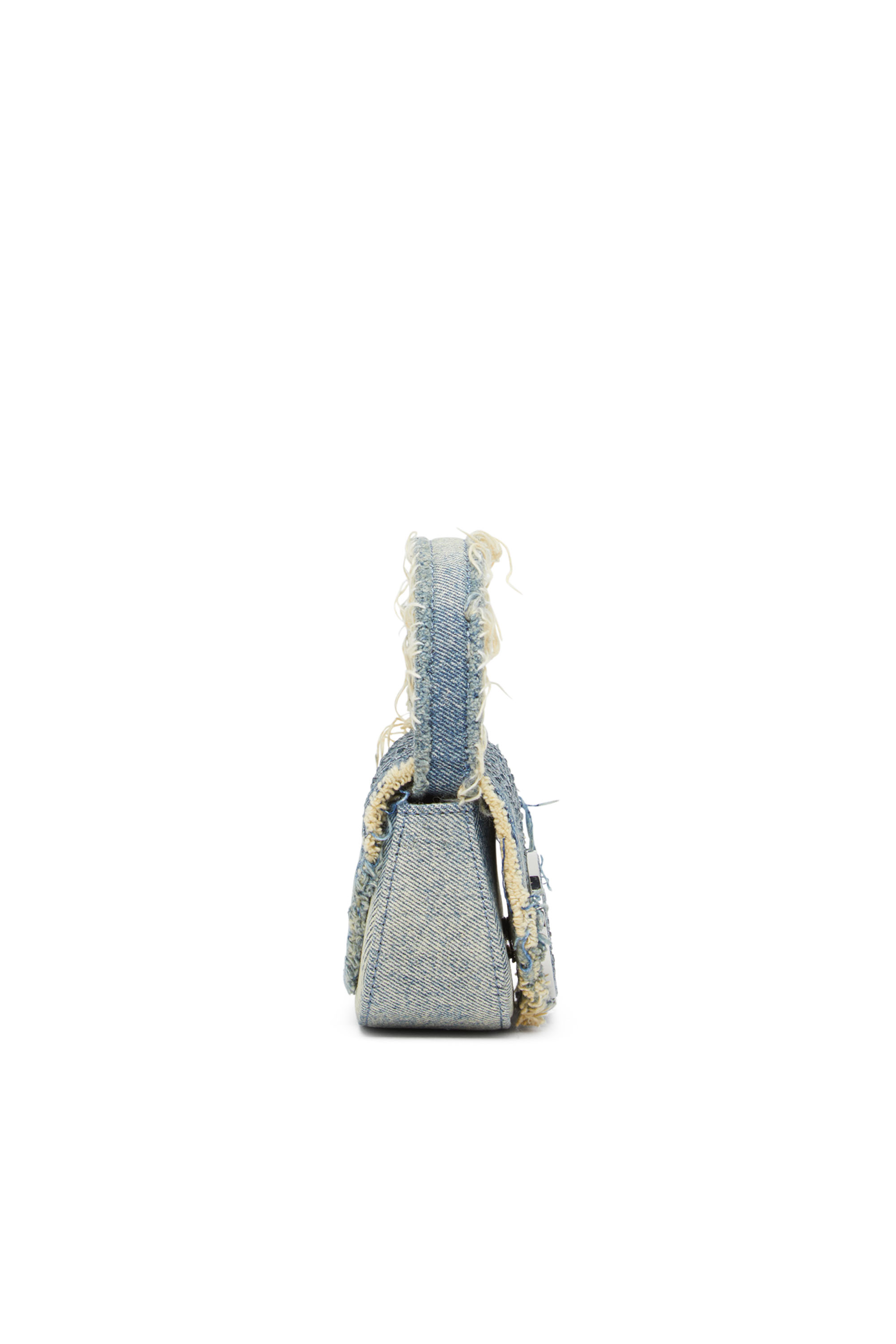 Diesel - 1DR XS, Woman 1DR XS-Iconic mini bag in denim and crystals in Blue - Image 3