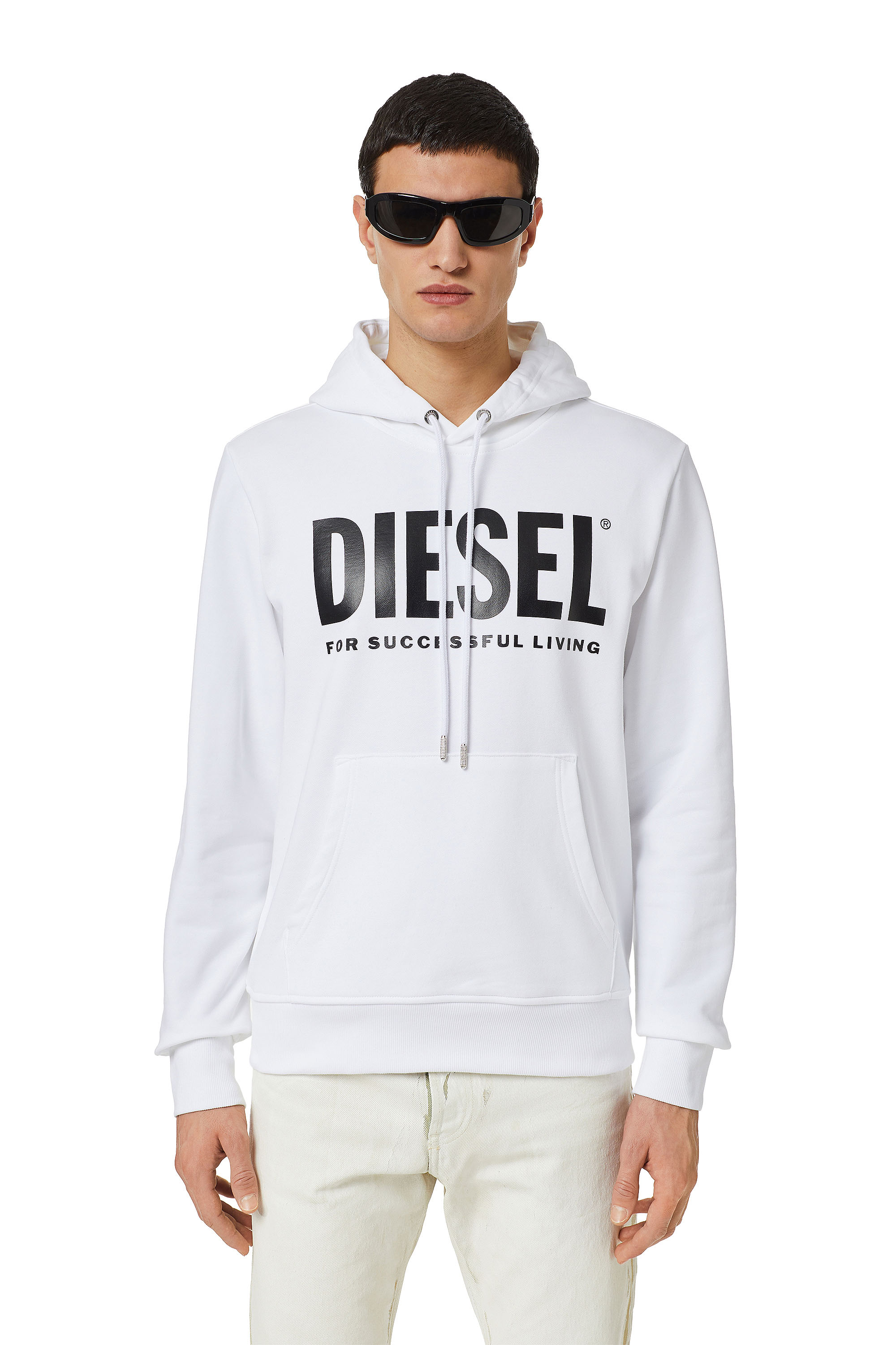 S-GIRK-HOOD-ECOLOGO, White - Sweaters