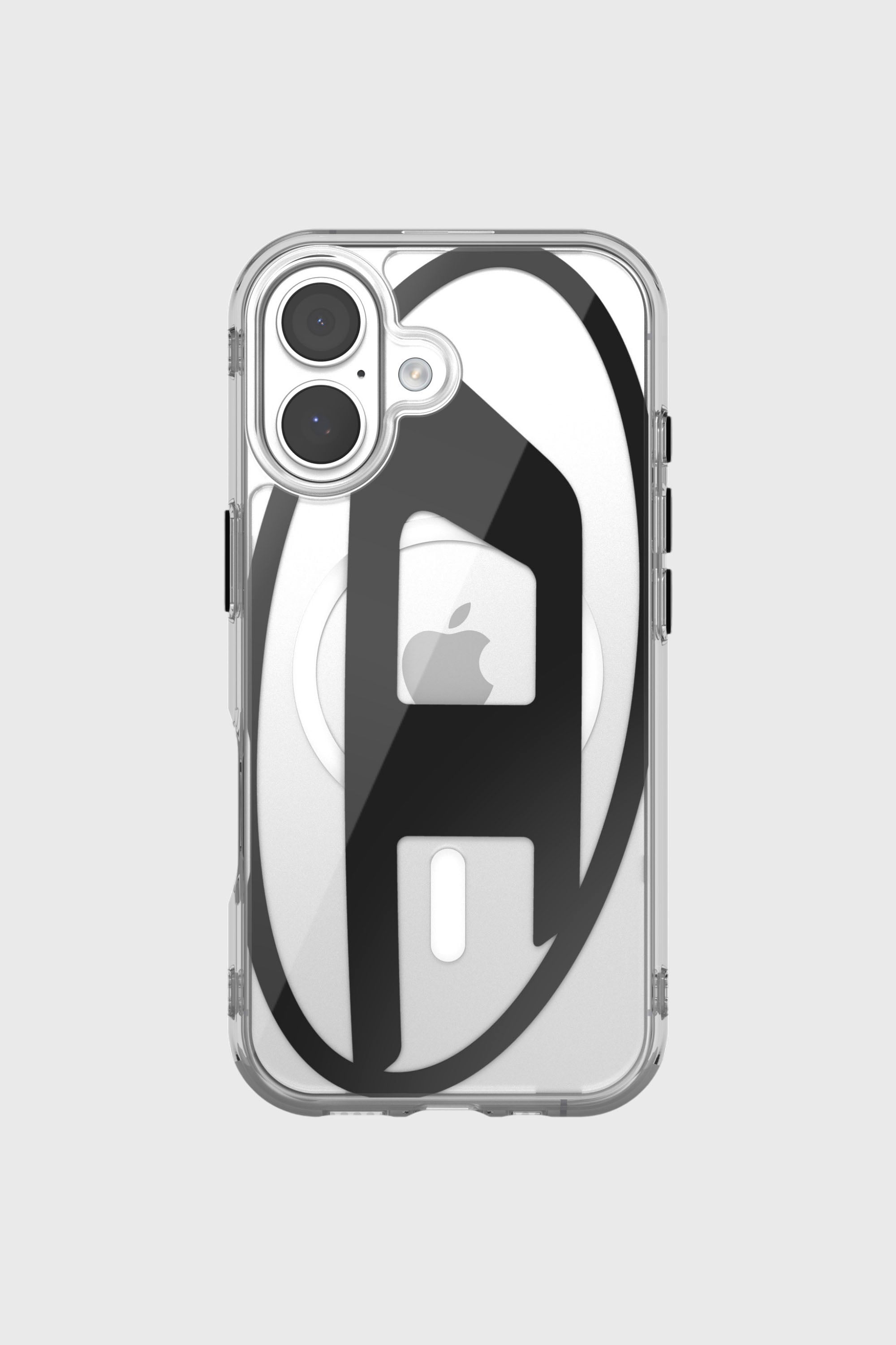 Diesel - 60415 AOP CASE, Unisex's Oval D metallic case with magsafe for iPhone 17 in Black - 2