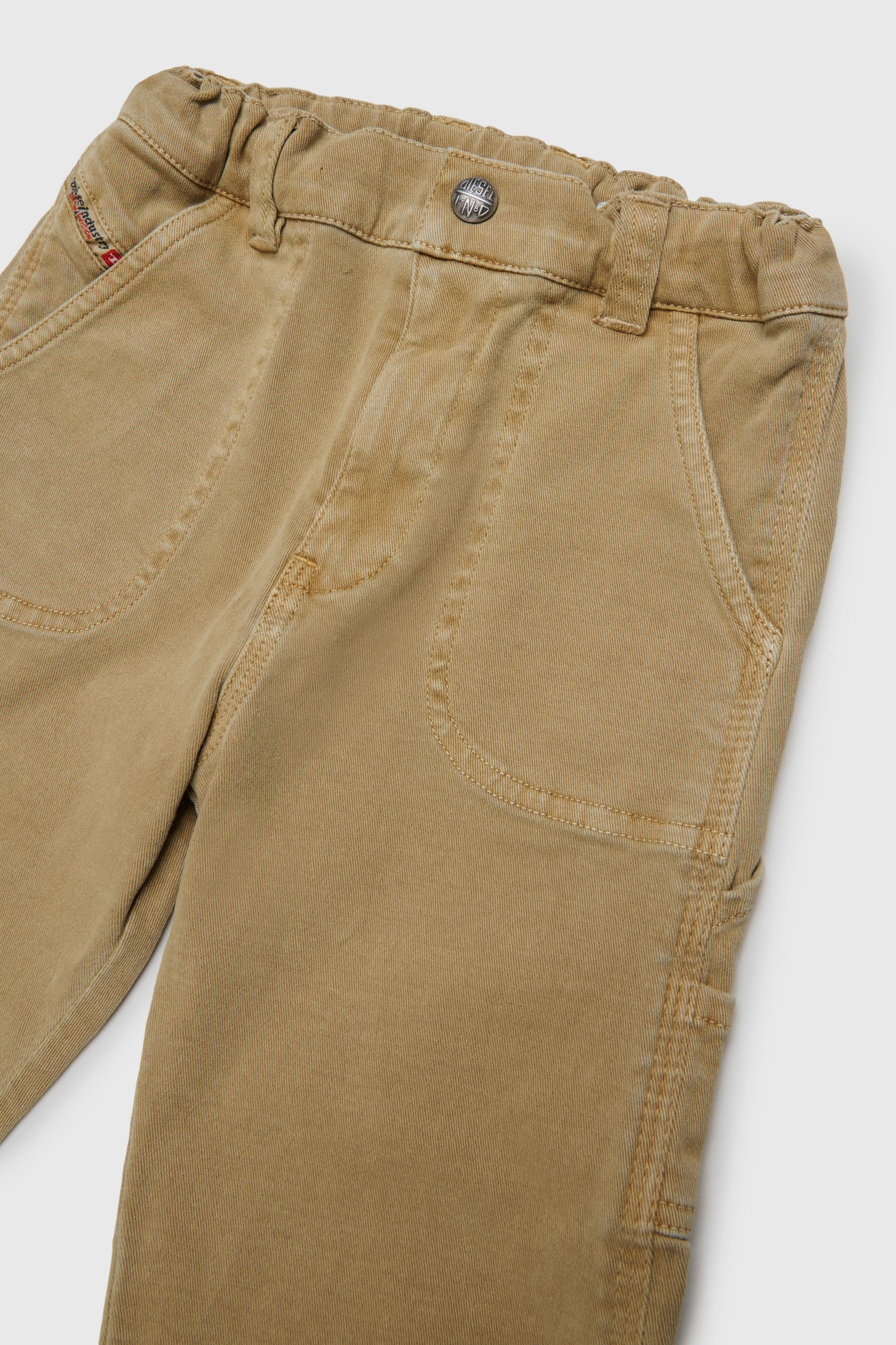 Diesel - PELINIB, Man's Workwear-style pants in stretch cotton in Brown - 3