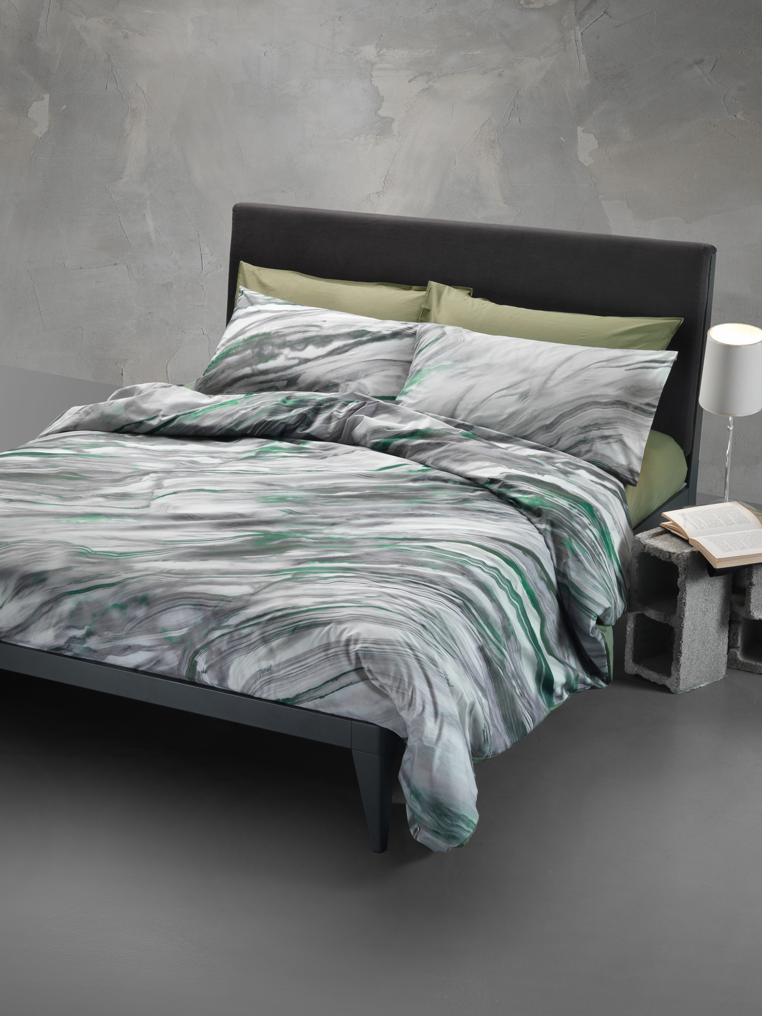 Diesel - 2003991 PCPP WATER ROCK 255X255 PR004, Unisex's Double duvet cover set WATERROCK in Grey/Green - 3