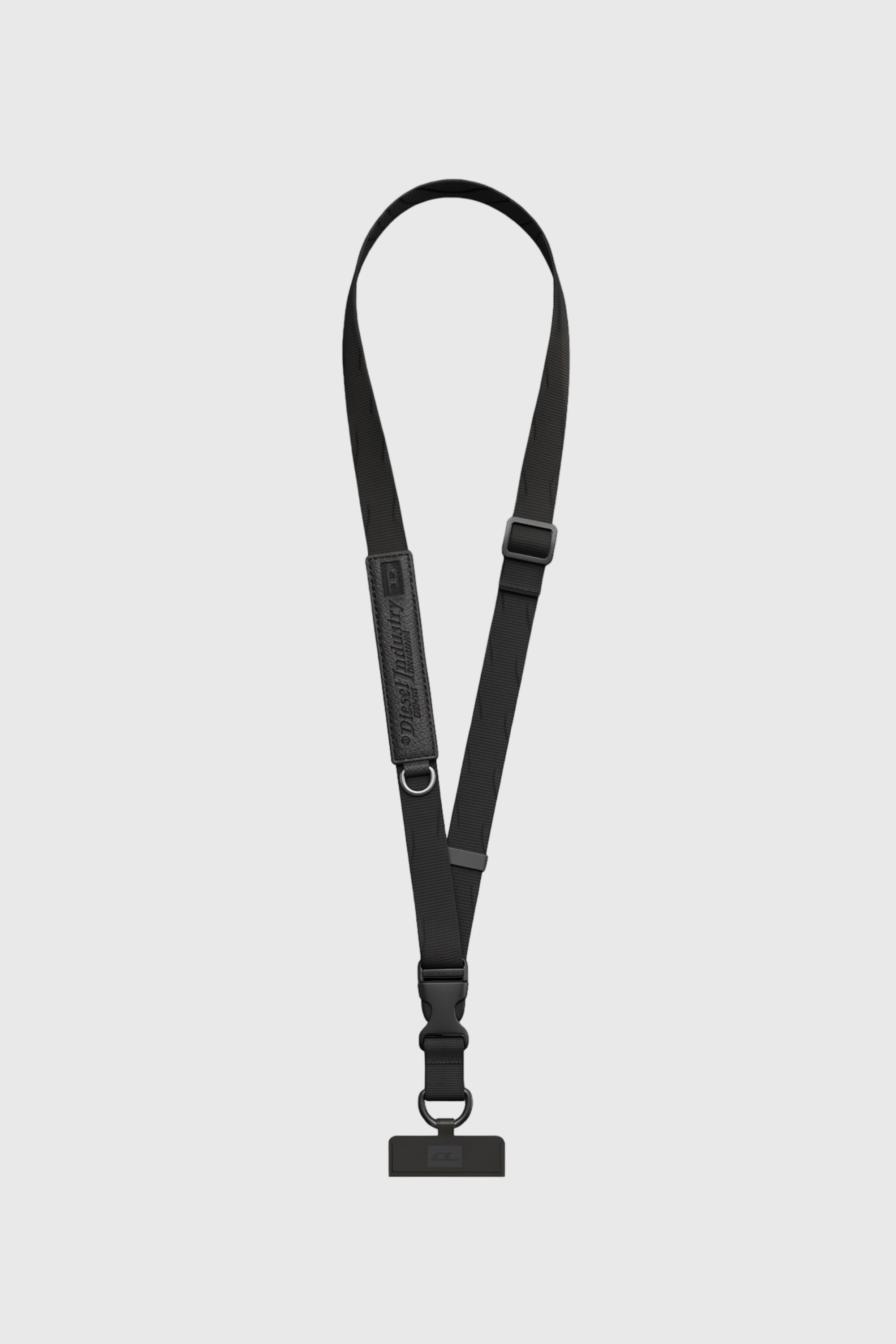 Diesel - 60658 UNIVERSAL STRAP, Unisex's Flag D necklace phone crossbody strap in Black - 1