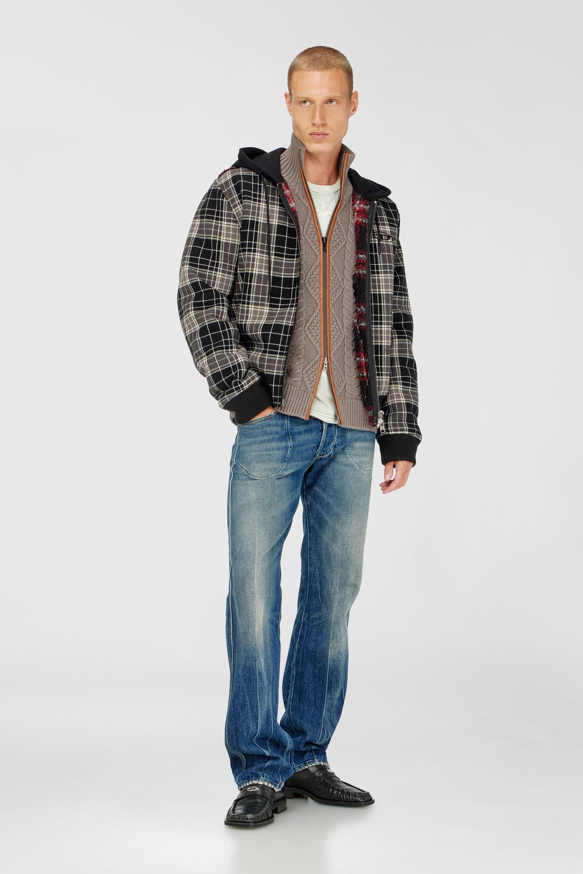 Zip cardigan in cable knit